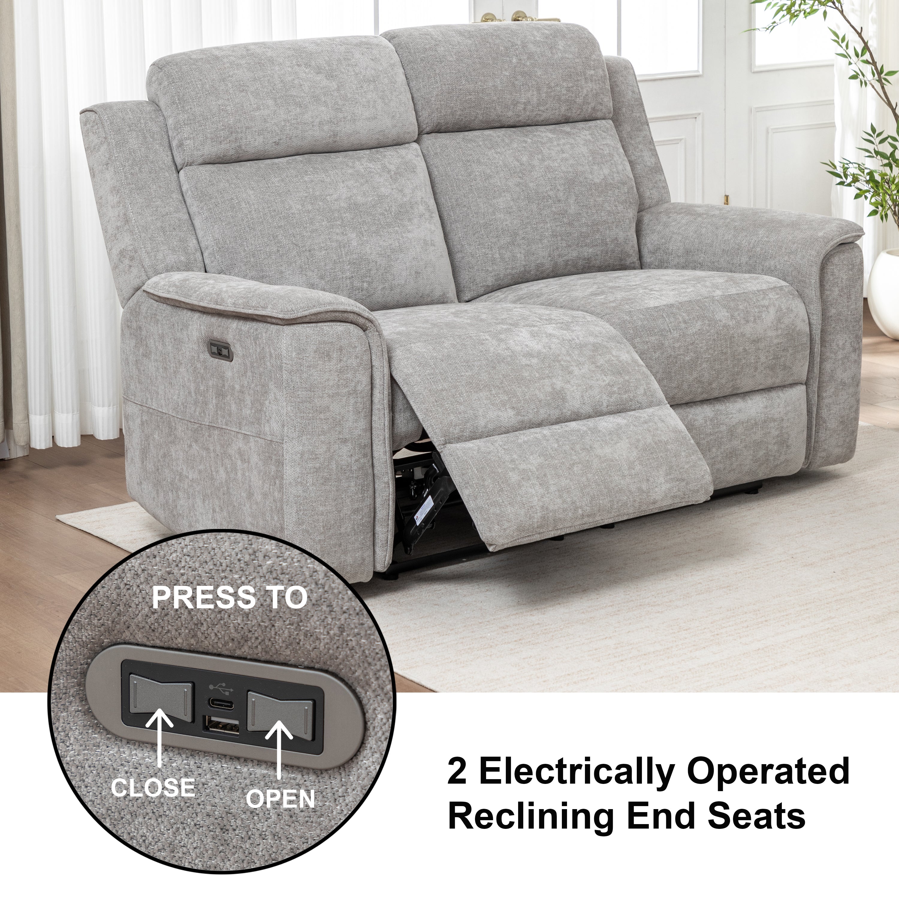 OIga 2 Seater Electric Recliner