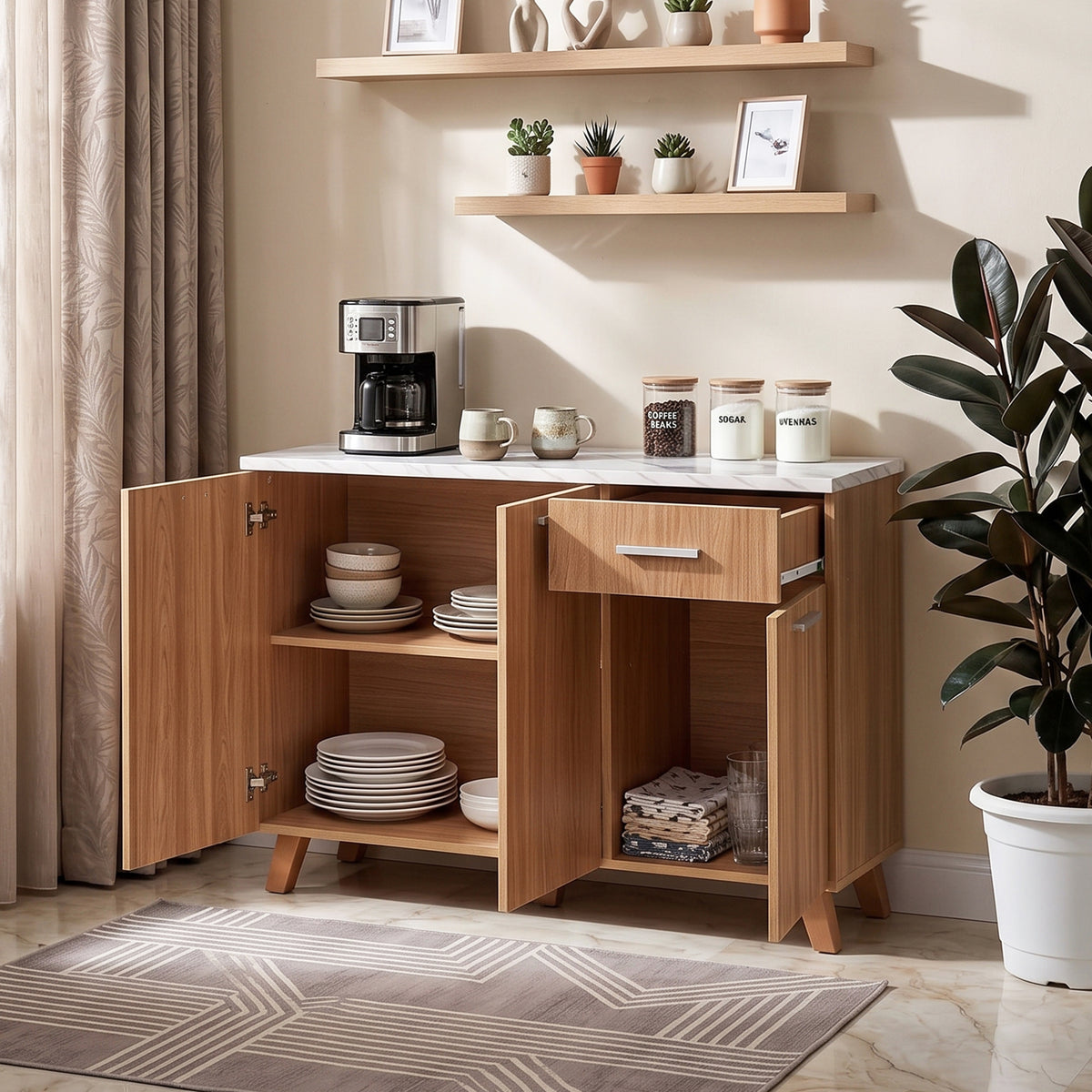 #color_Oak + White Marble