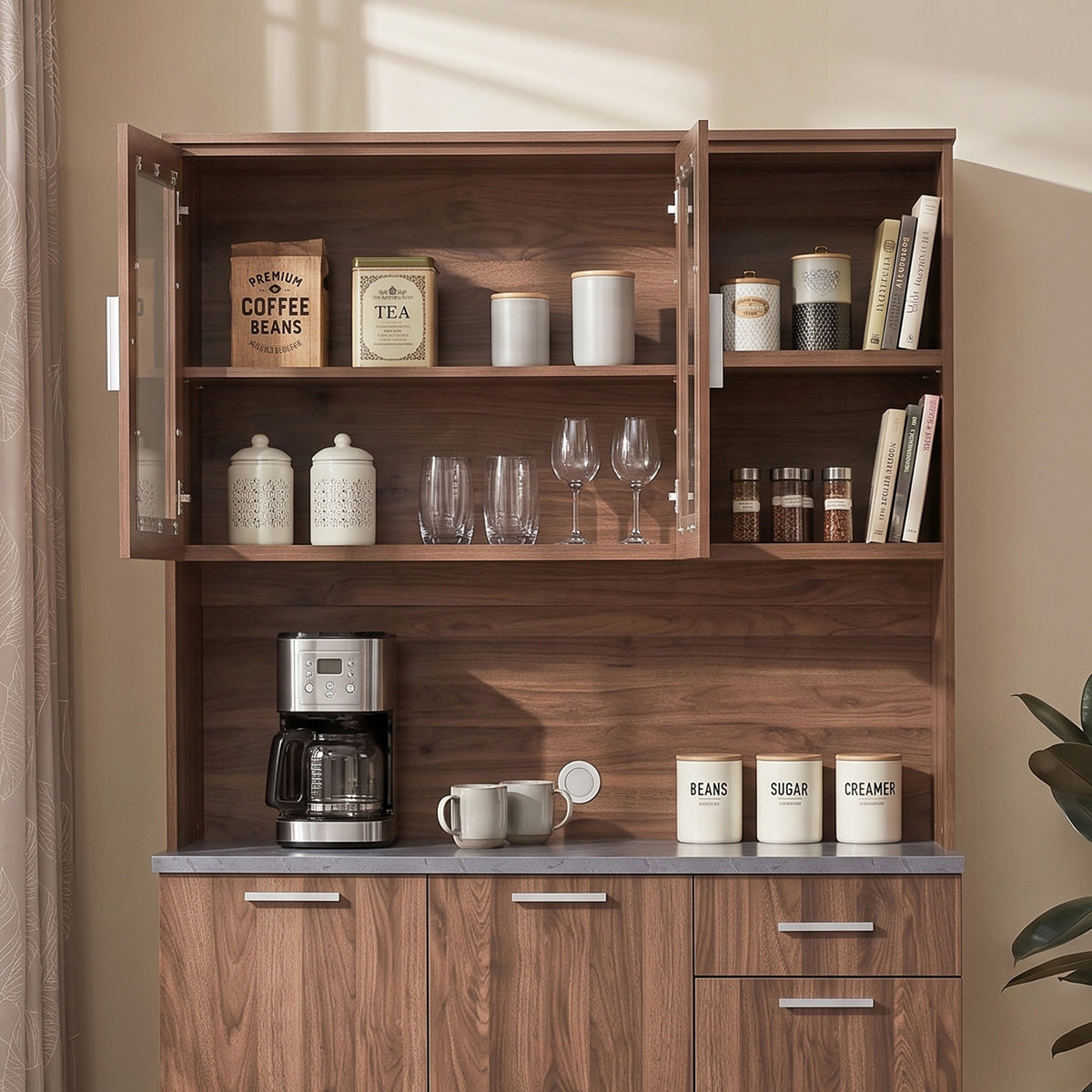 #color_Walnut + Grey Marble 