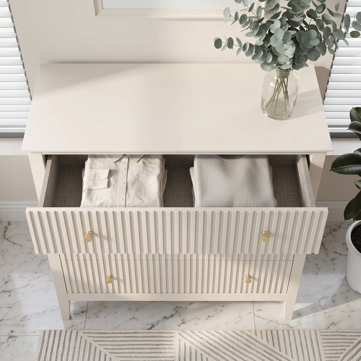 Prince Fluted 3 Chest of Drawers