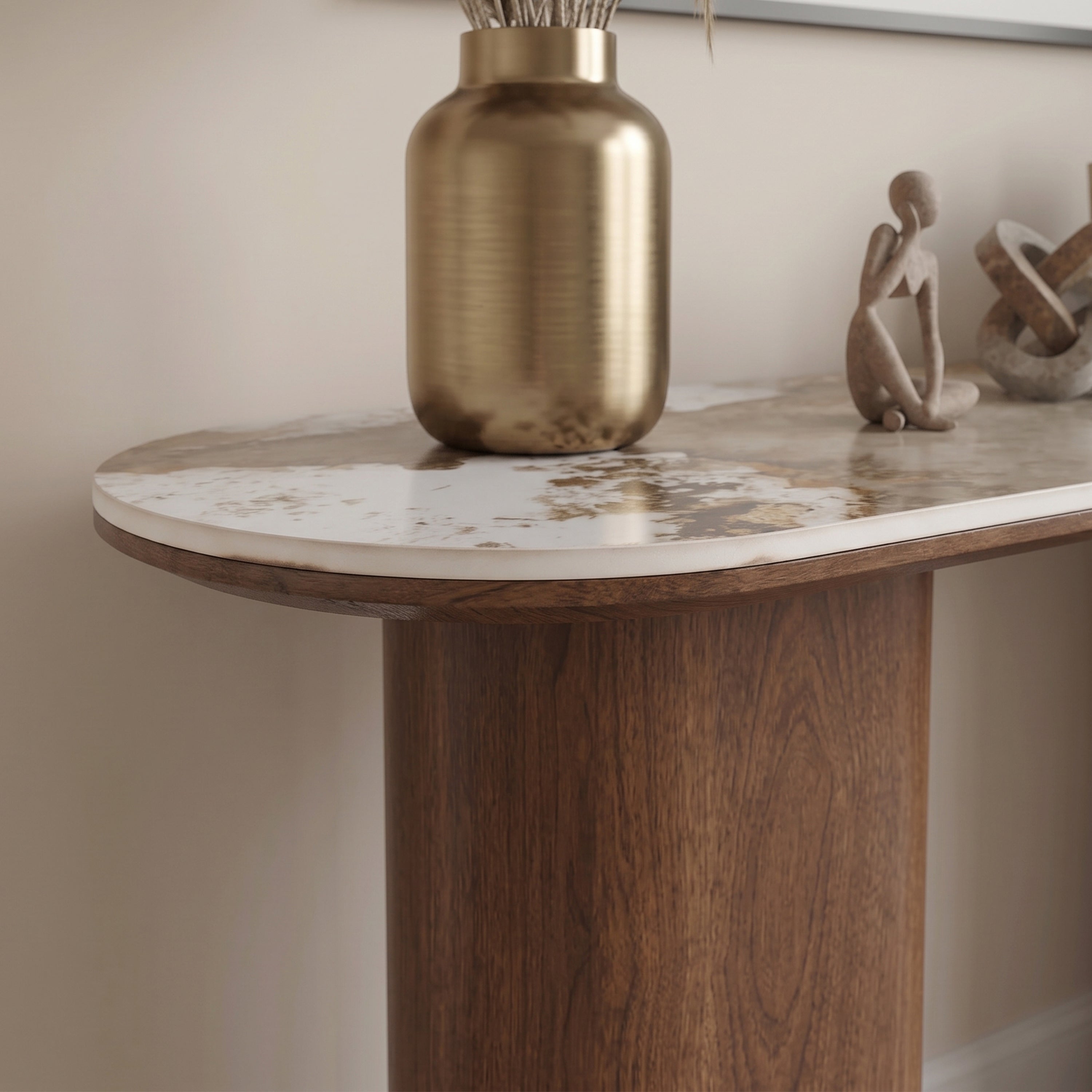 Amira Oval Console Table