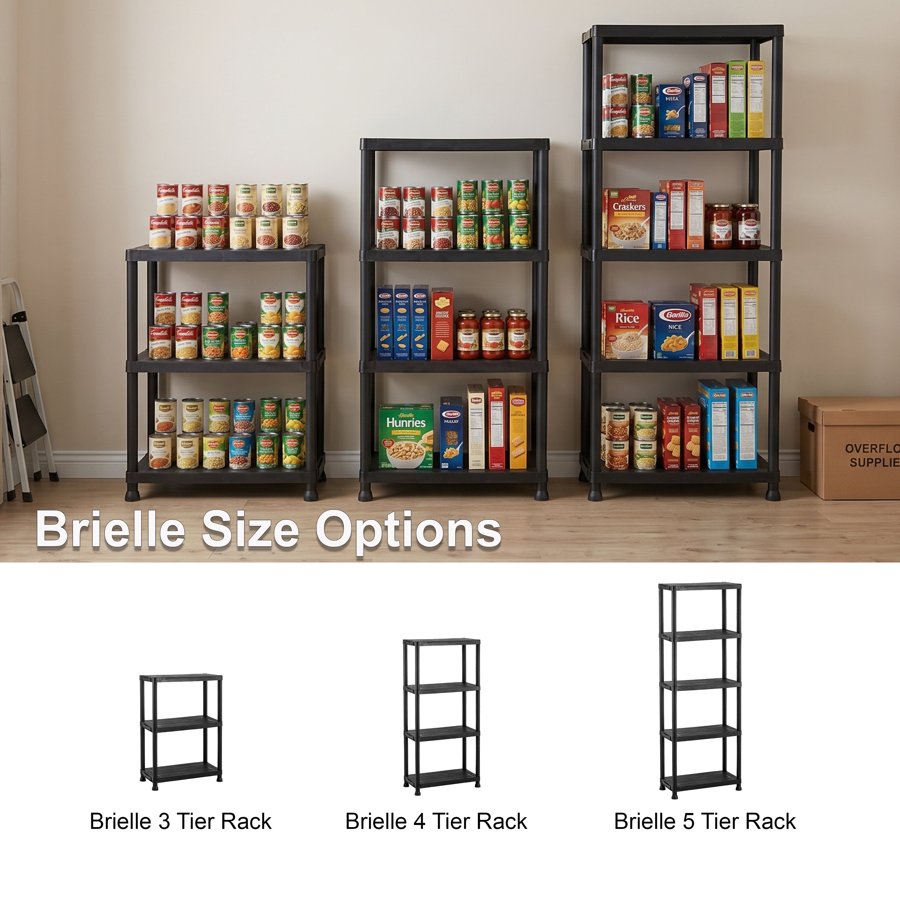 Brielle 4 Tier Plastic Shelving