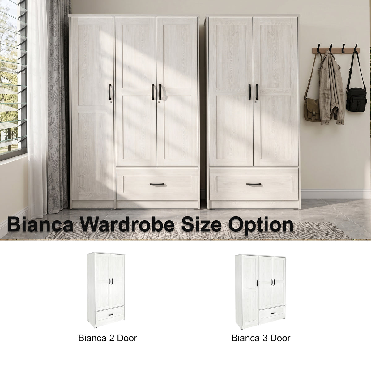 Bianca 3 Door Wardrobe