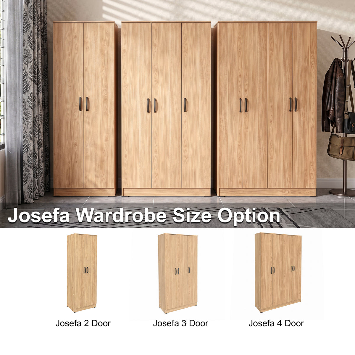 Josefa 3 Door Wardrobe