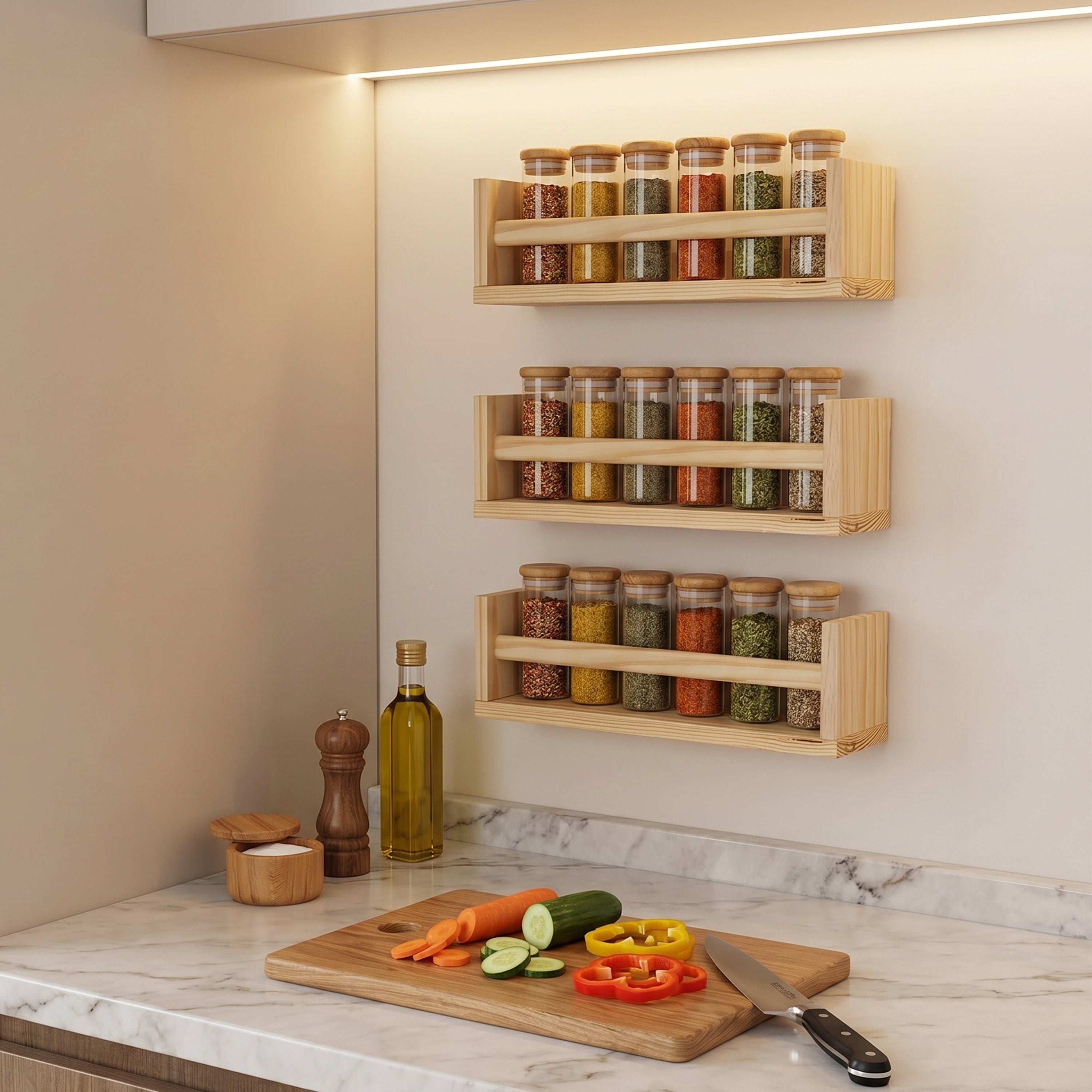 Minju Wooden Spice Rack