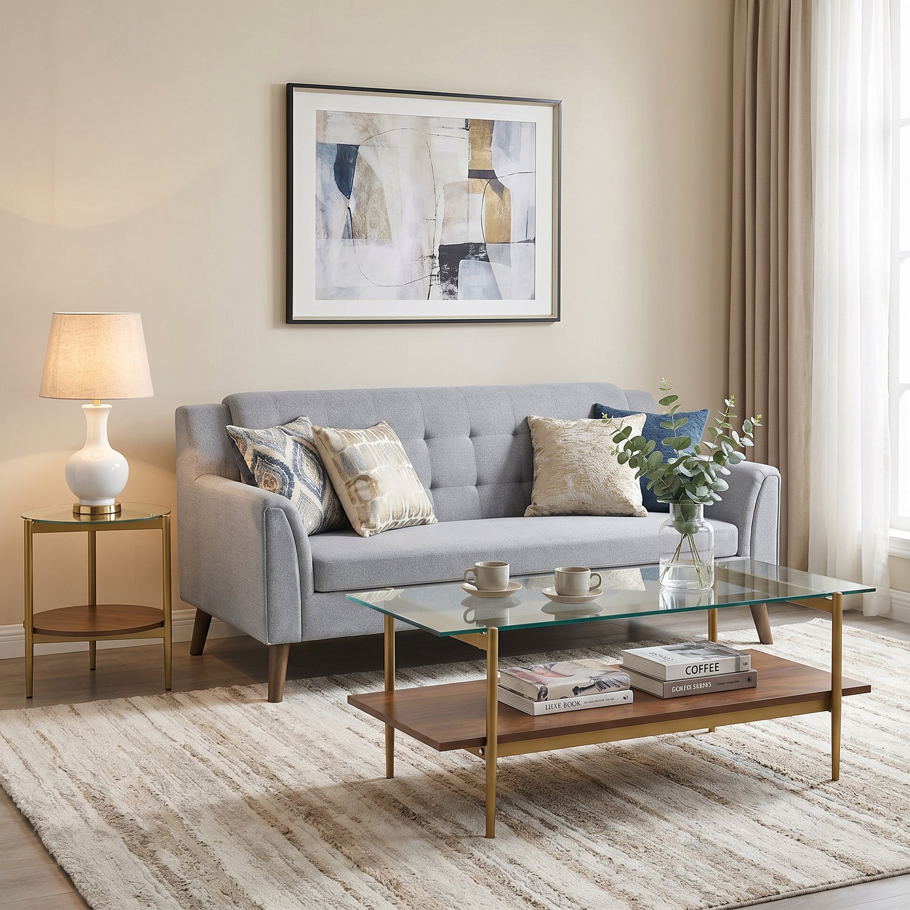 Bexley Glass Top Side Table