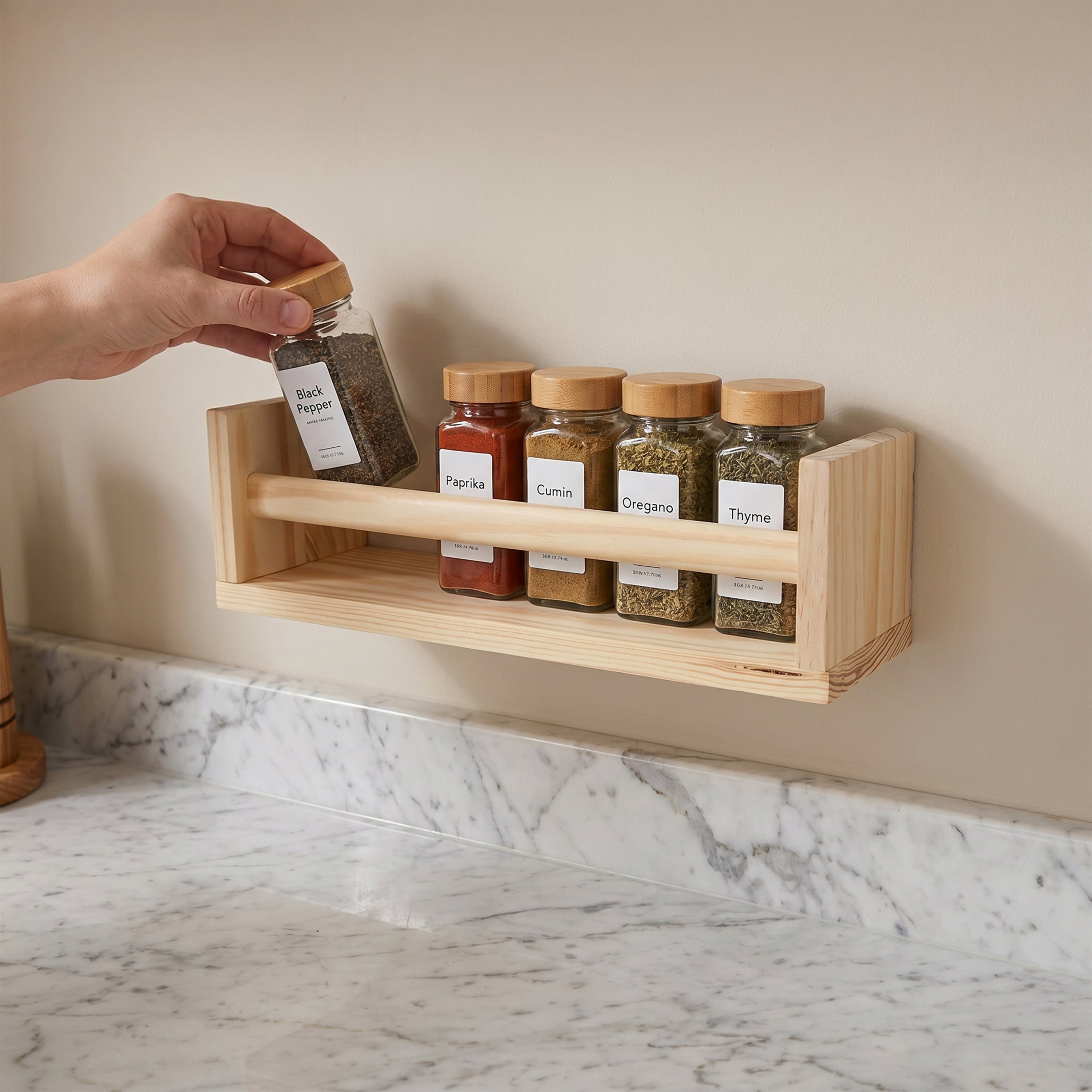 Minju Wooden Spice Rack