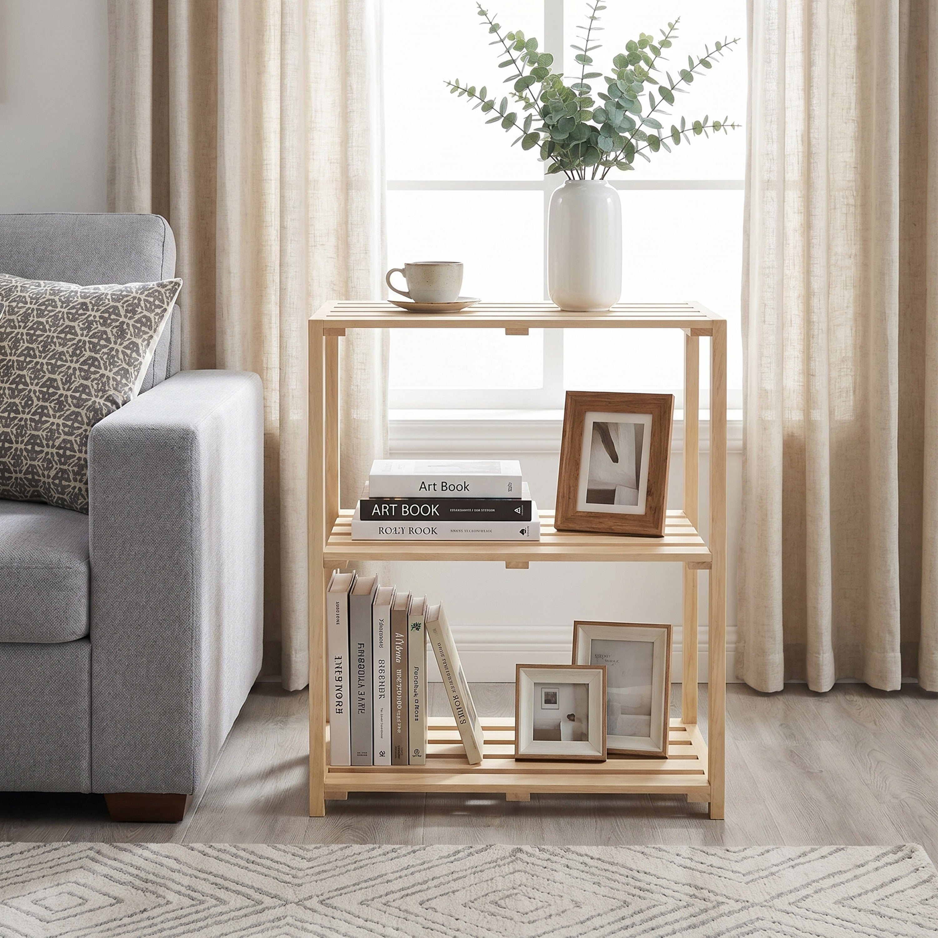 Benno 51cm Wooden Rack