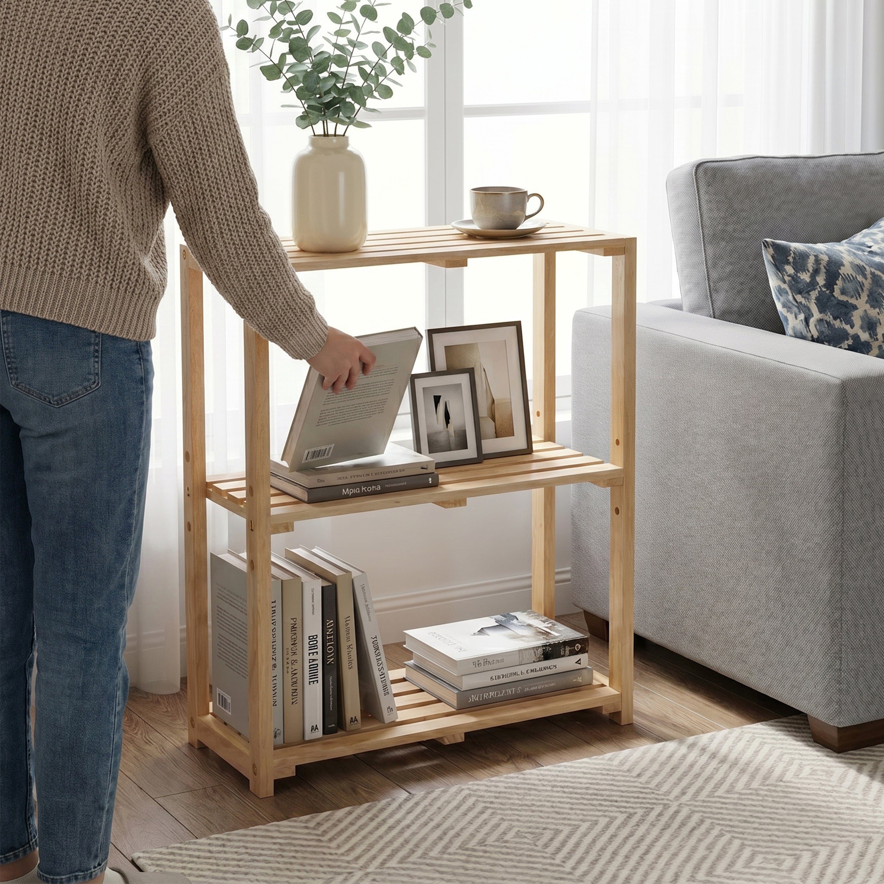 Benno 51cm Wooden Rack