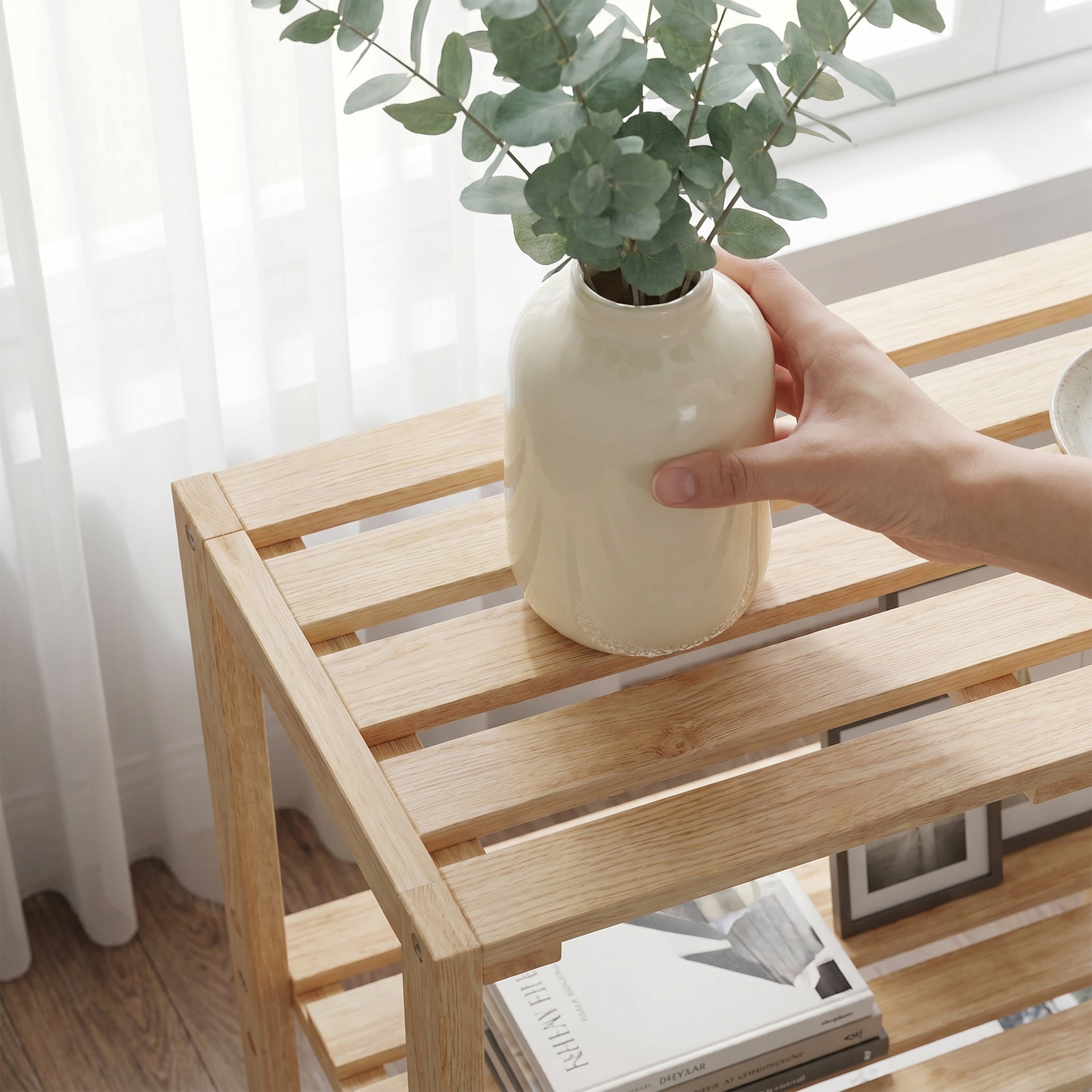 Benno 51cm Wooden Rack