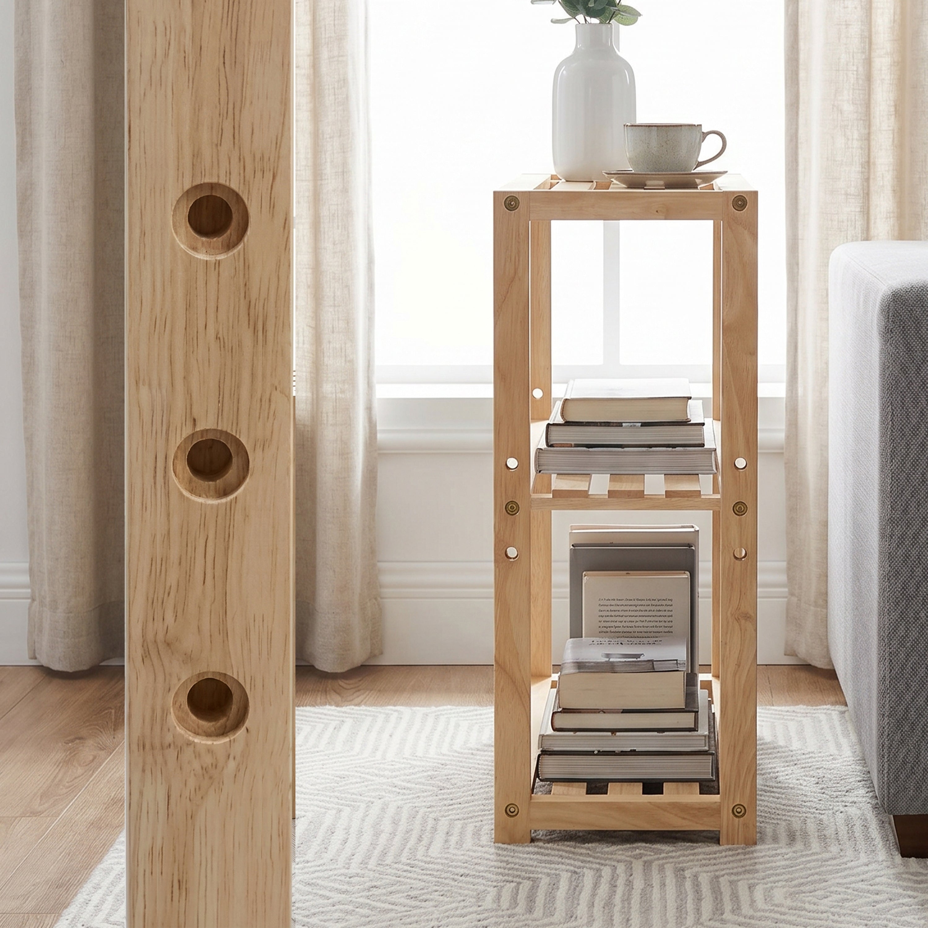 Benno 51cm Wooden Rack