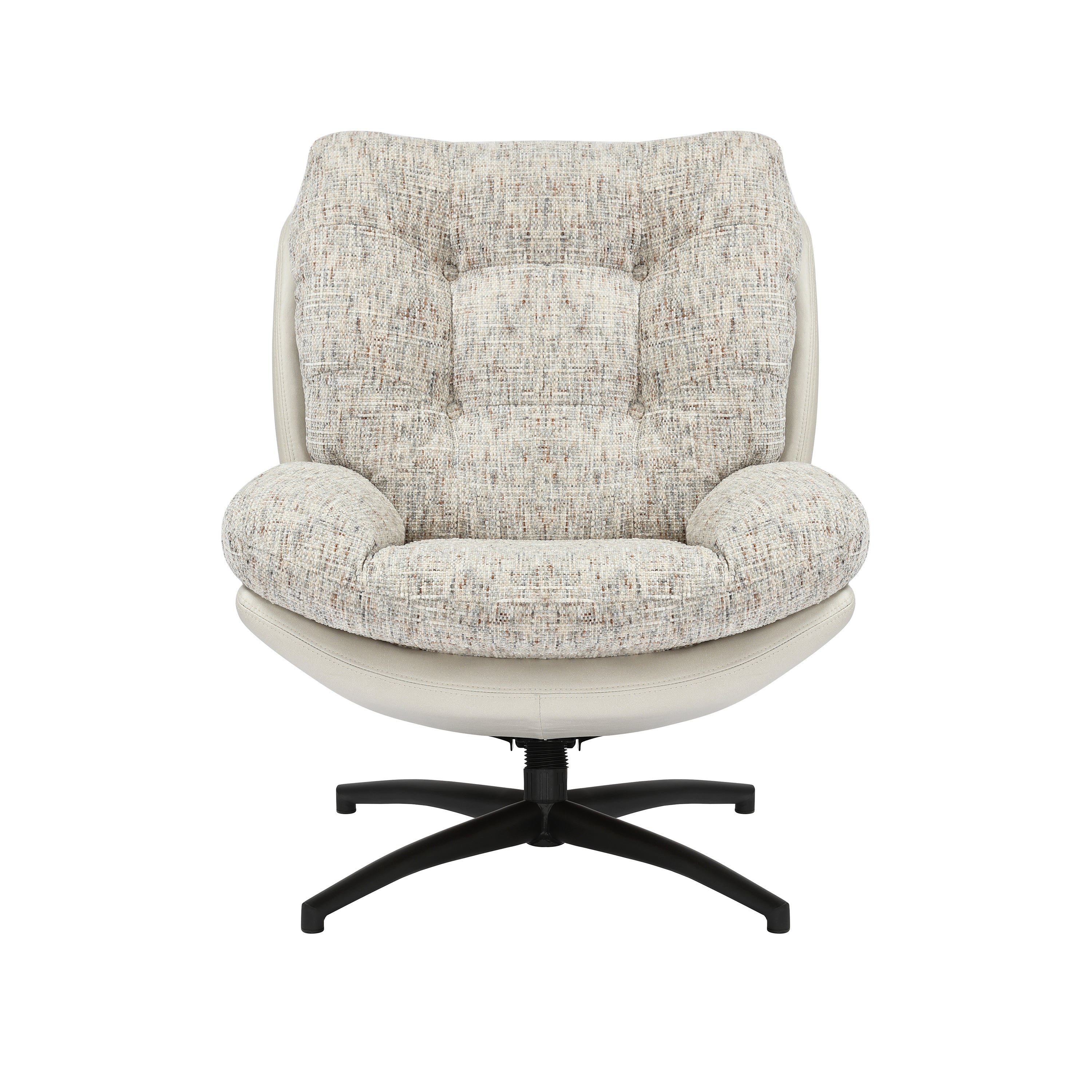 Dale Tilt and Swivel Accent Chair with Foot Stool