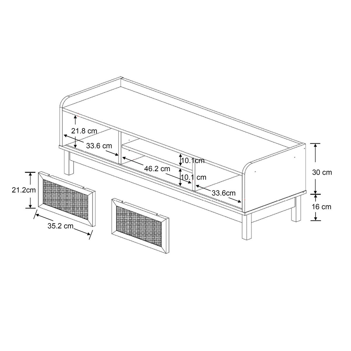 Jeremy 120 cm TV Stand