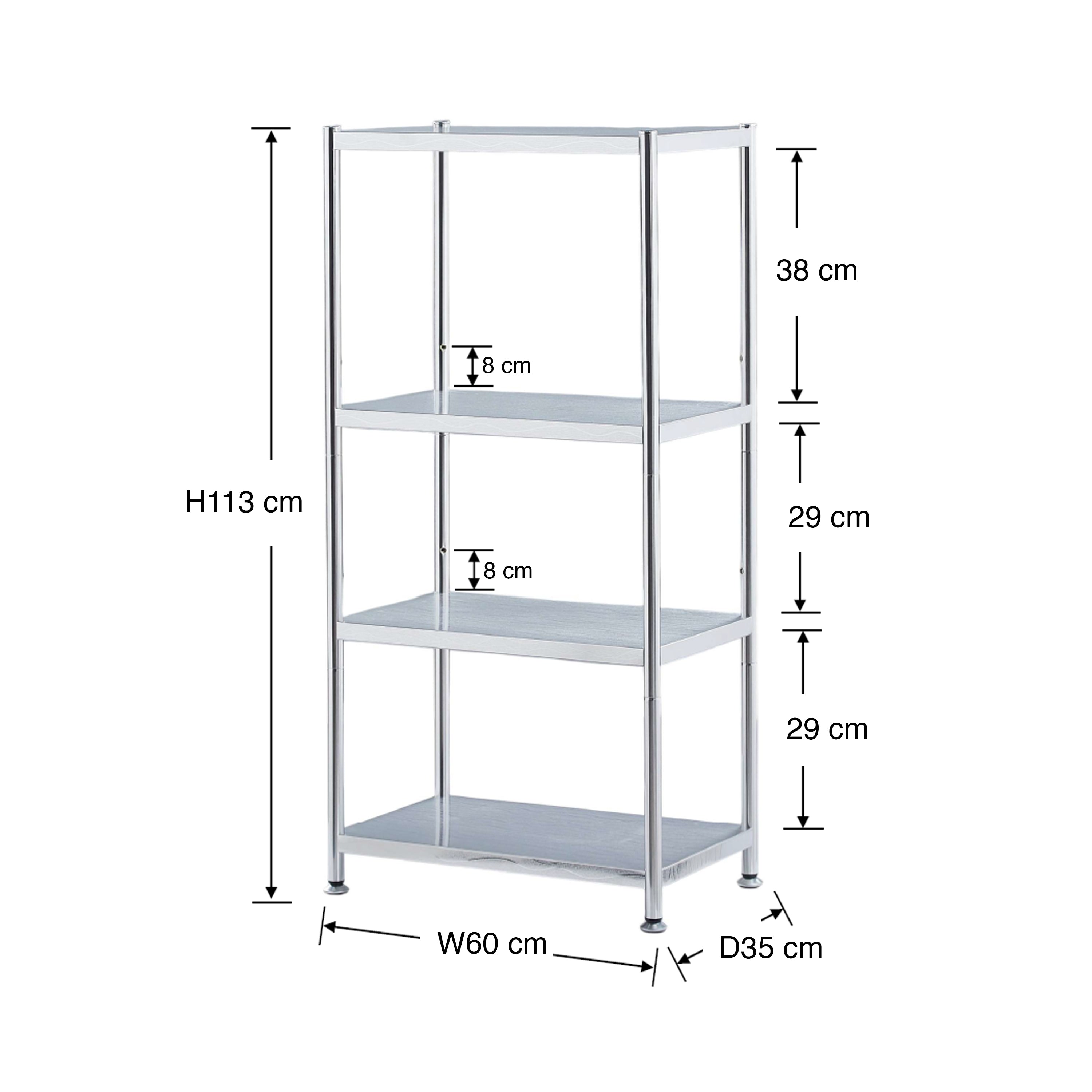 Westinne 4 Tier Metal Rack