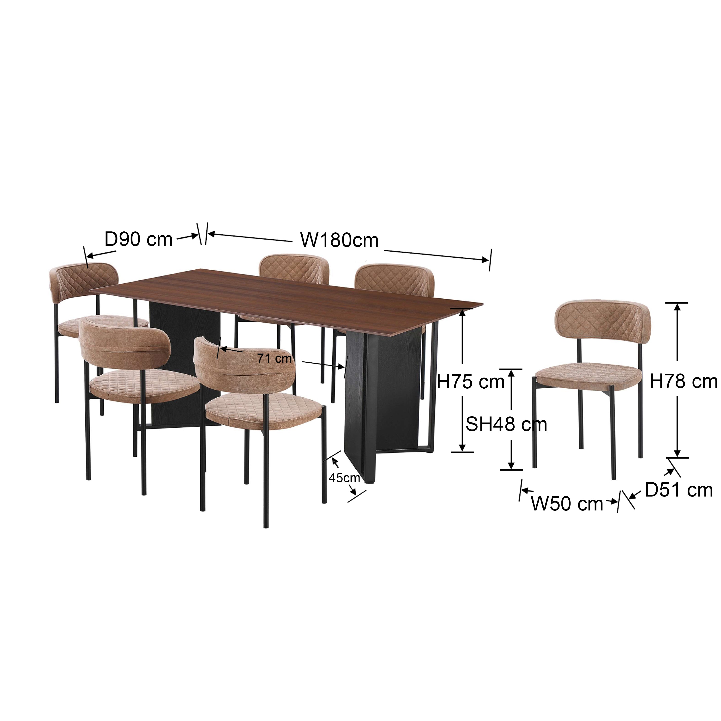 Will 6 Seater Dining Set