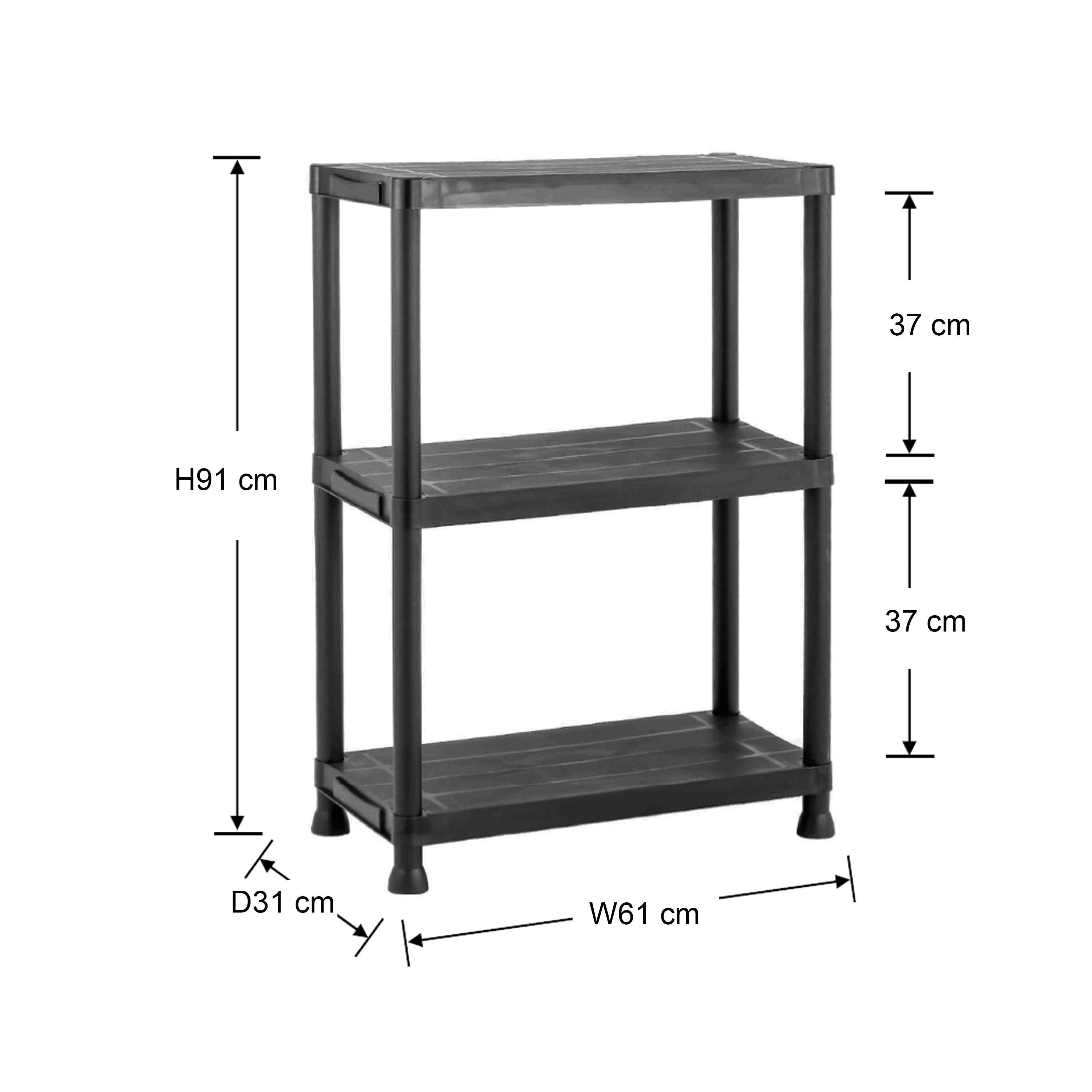 Brielle 3 Tier Plastic Shelving