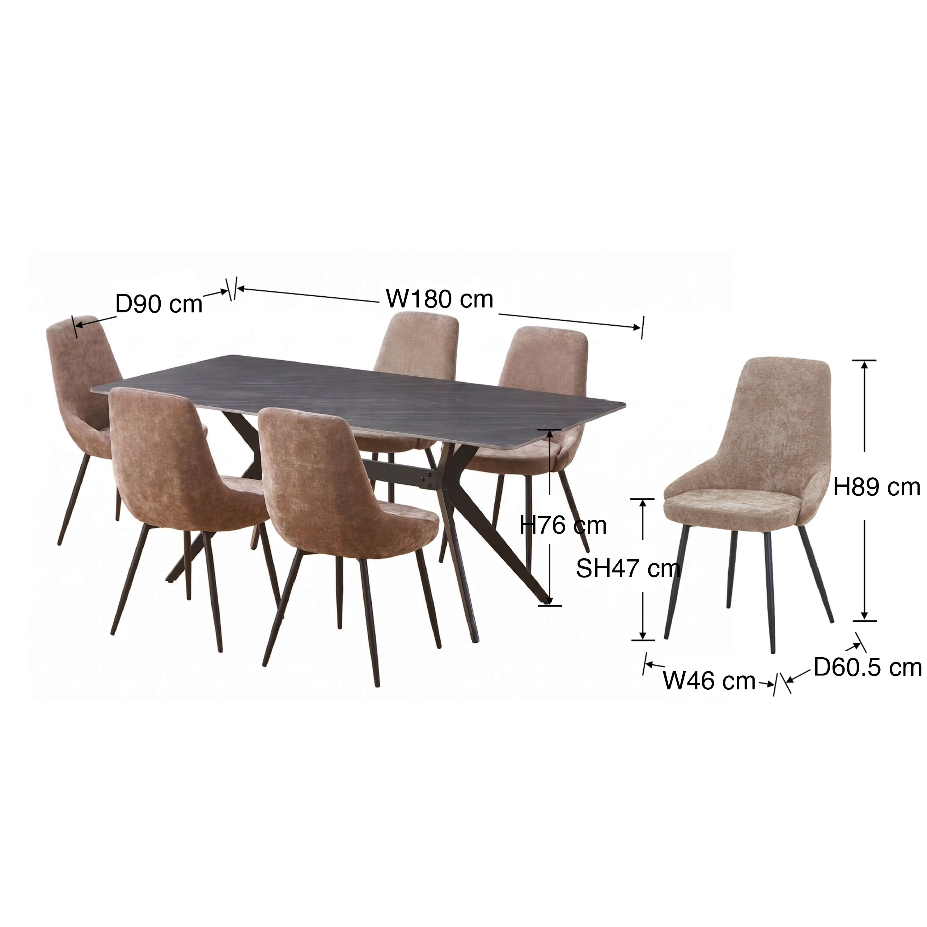 Odette 6 Seater Dining Set