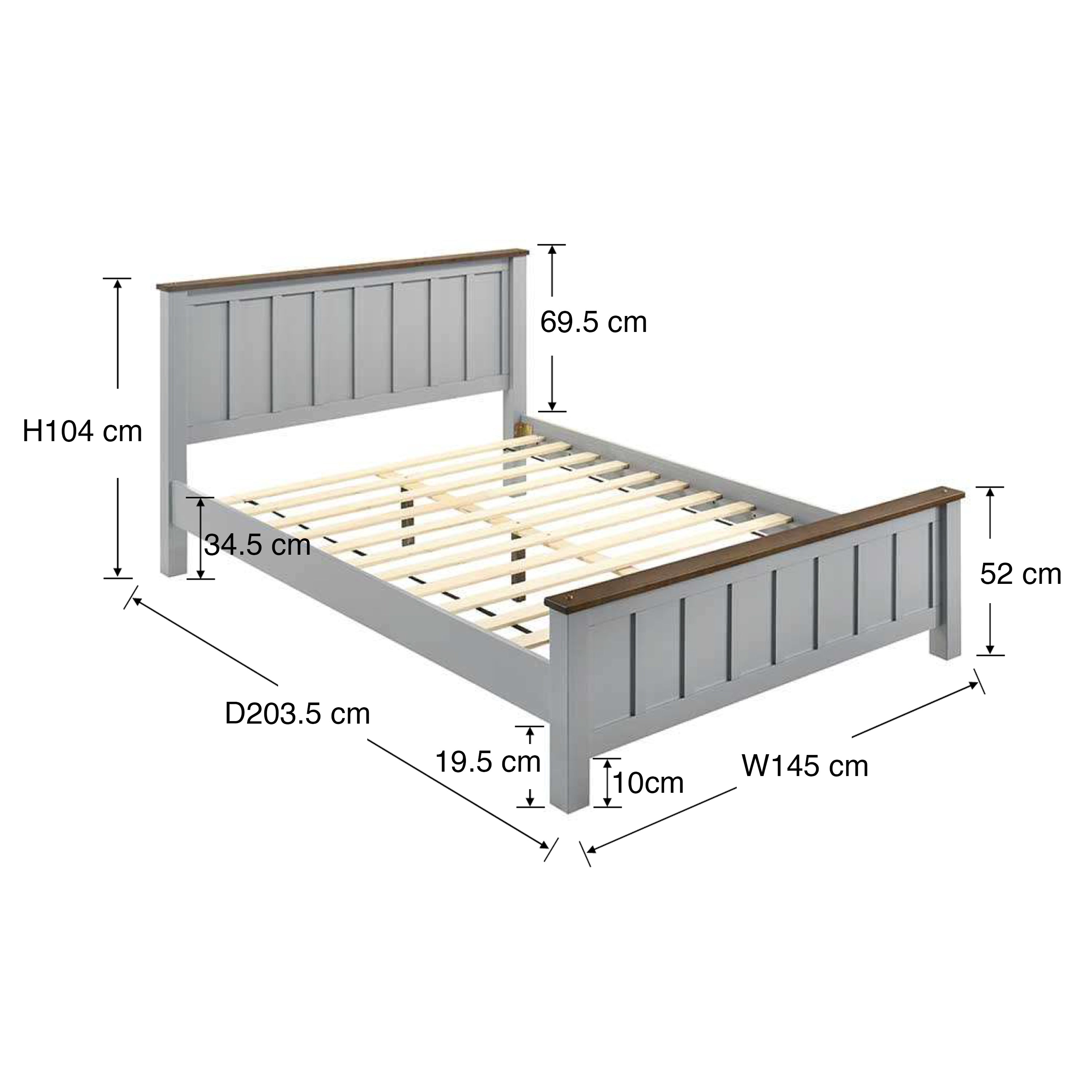 #Size_Double Bed 54x75 inches