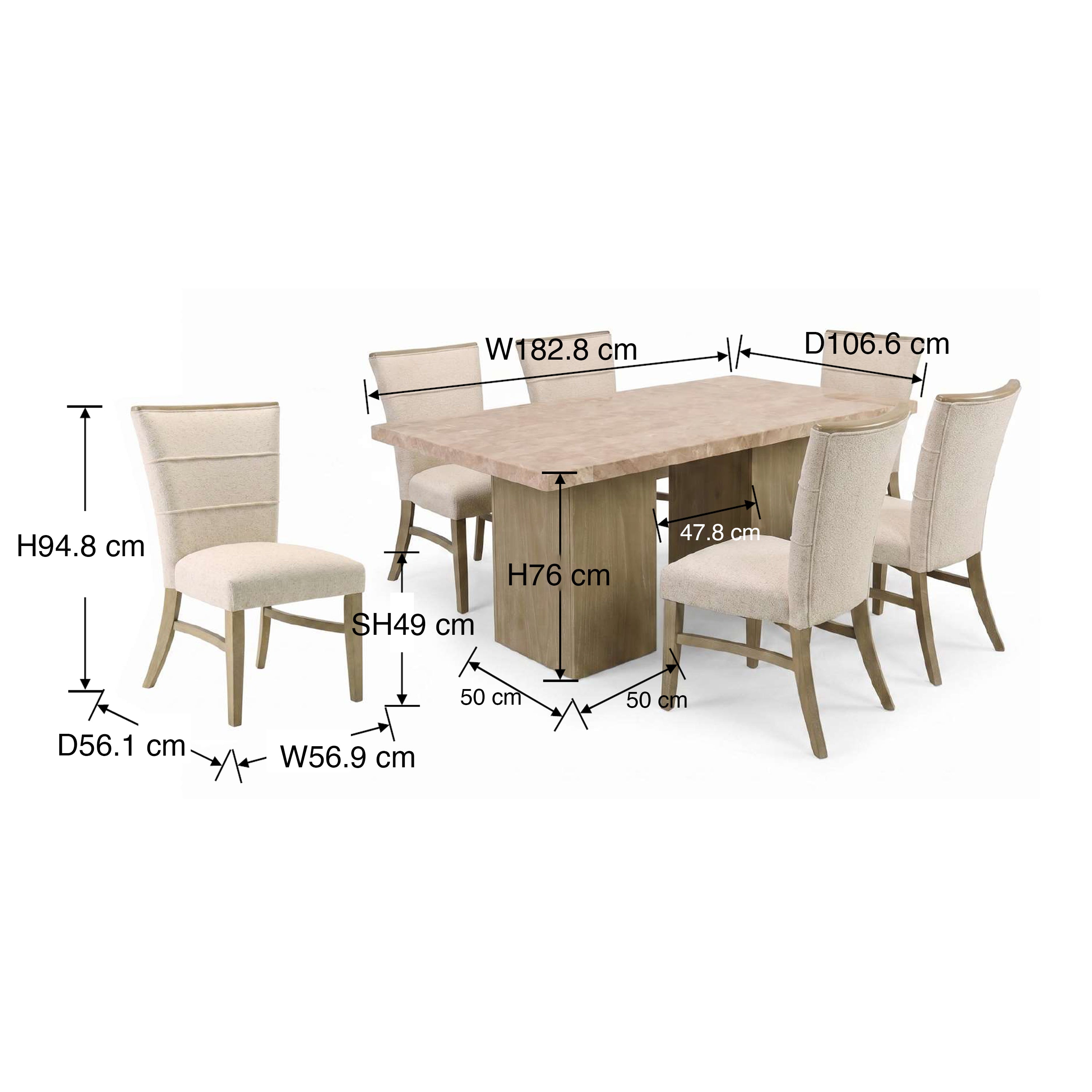 Metron 6 Seater Dining Set