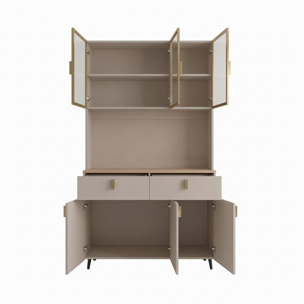 Elisia Pantry Cabinet with Glass