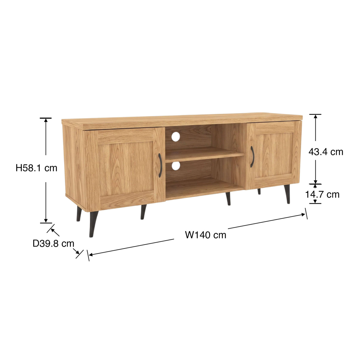 Stelle 140 cm TV Bench