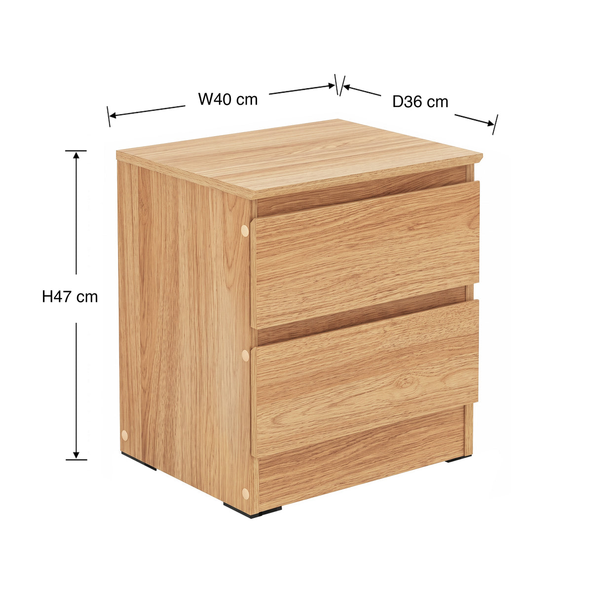 Ezrul 2 Drawer Night Stand