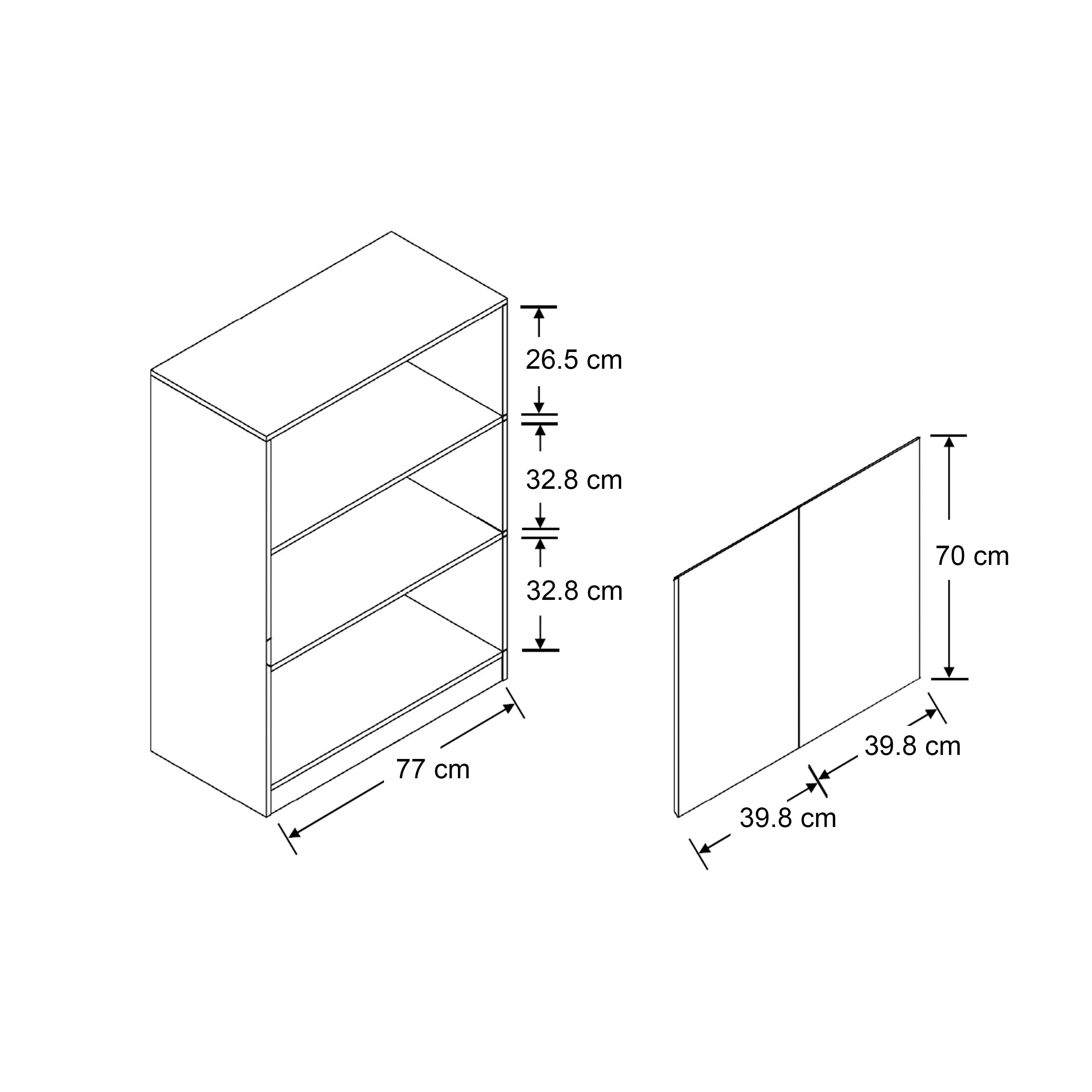 Randall 80cm 2 Door Low Cabinet