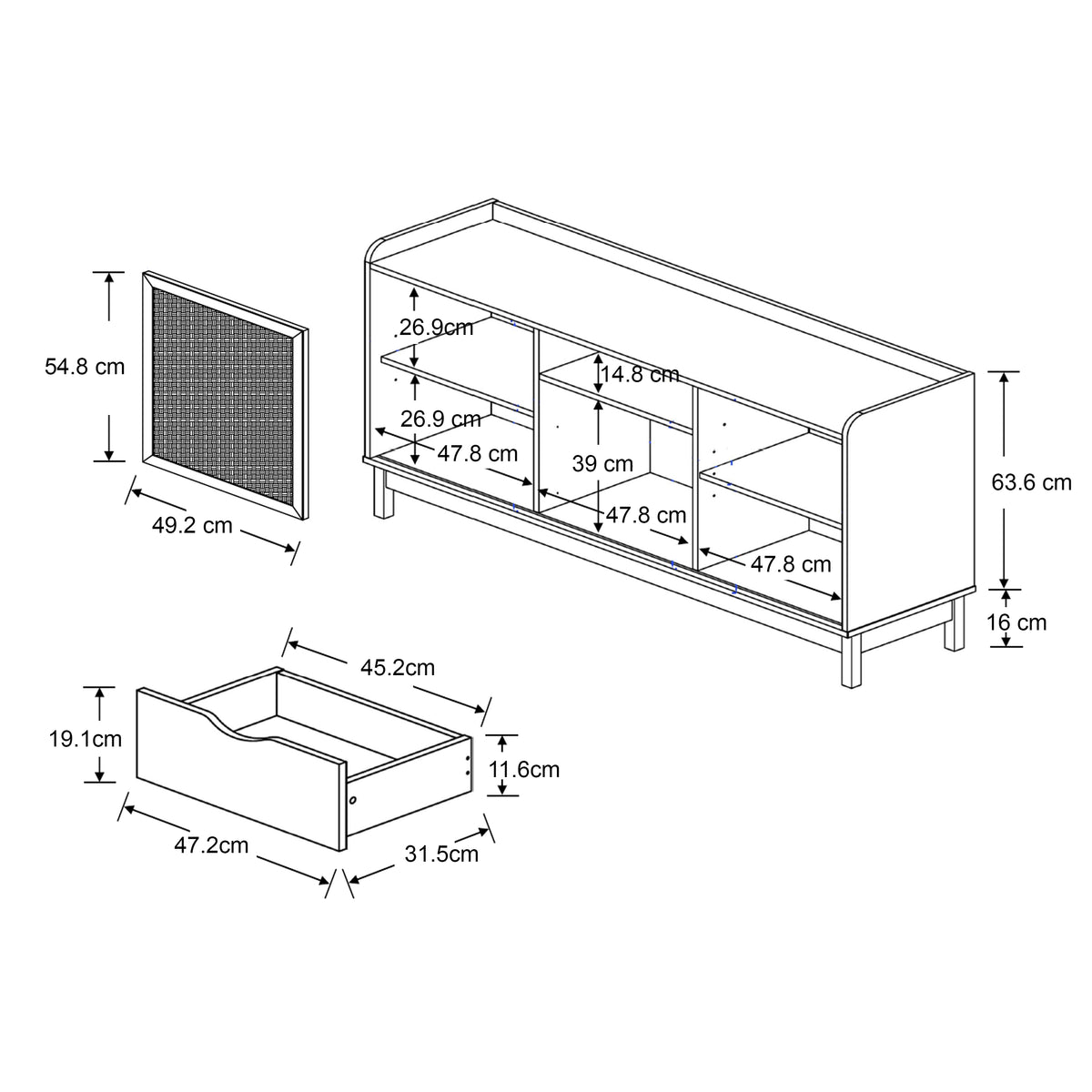 Jeremy 150 cm Buffet