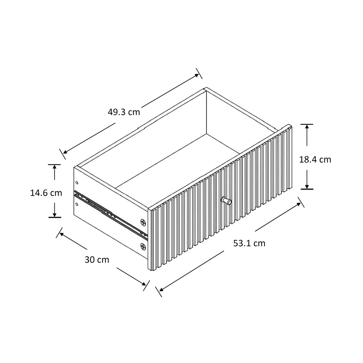 Prince Fluted 6 Chest of Drawers