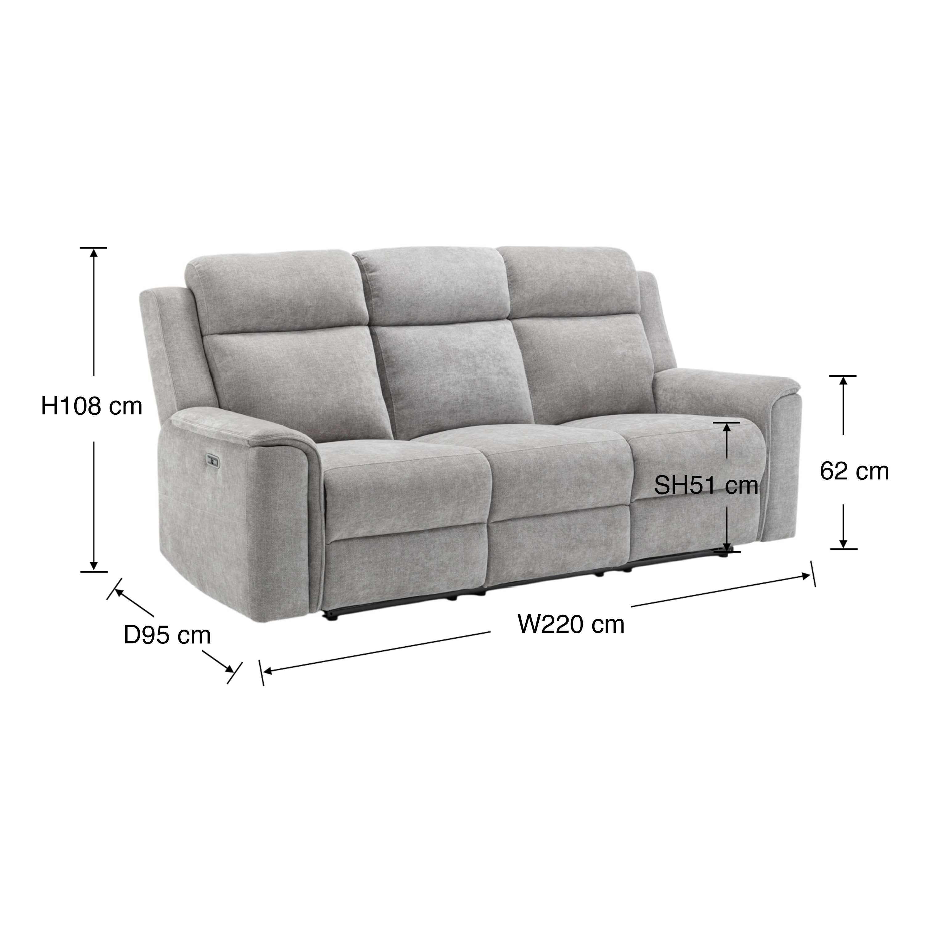 OIga 3 Seater Electric Recliner