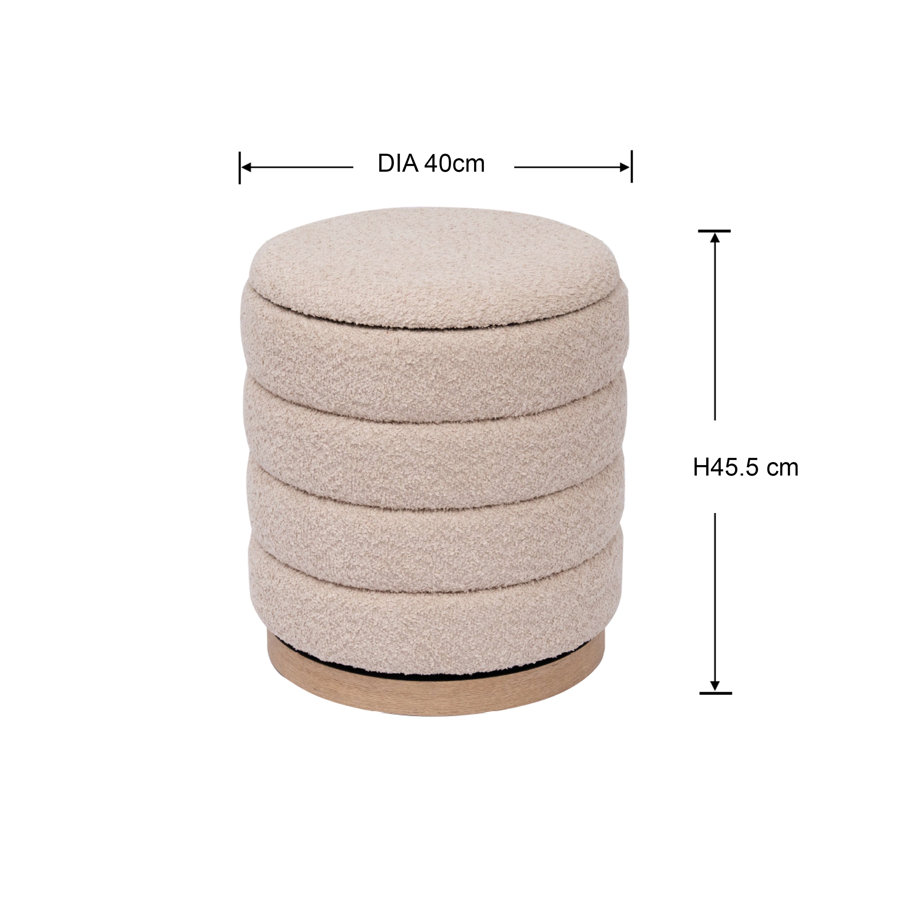 Clara Swivel Storage Ottoman