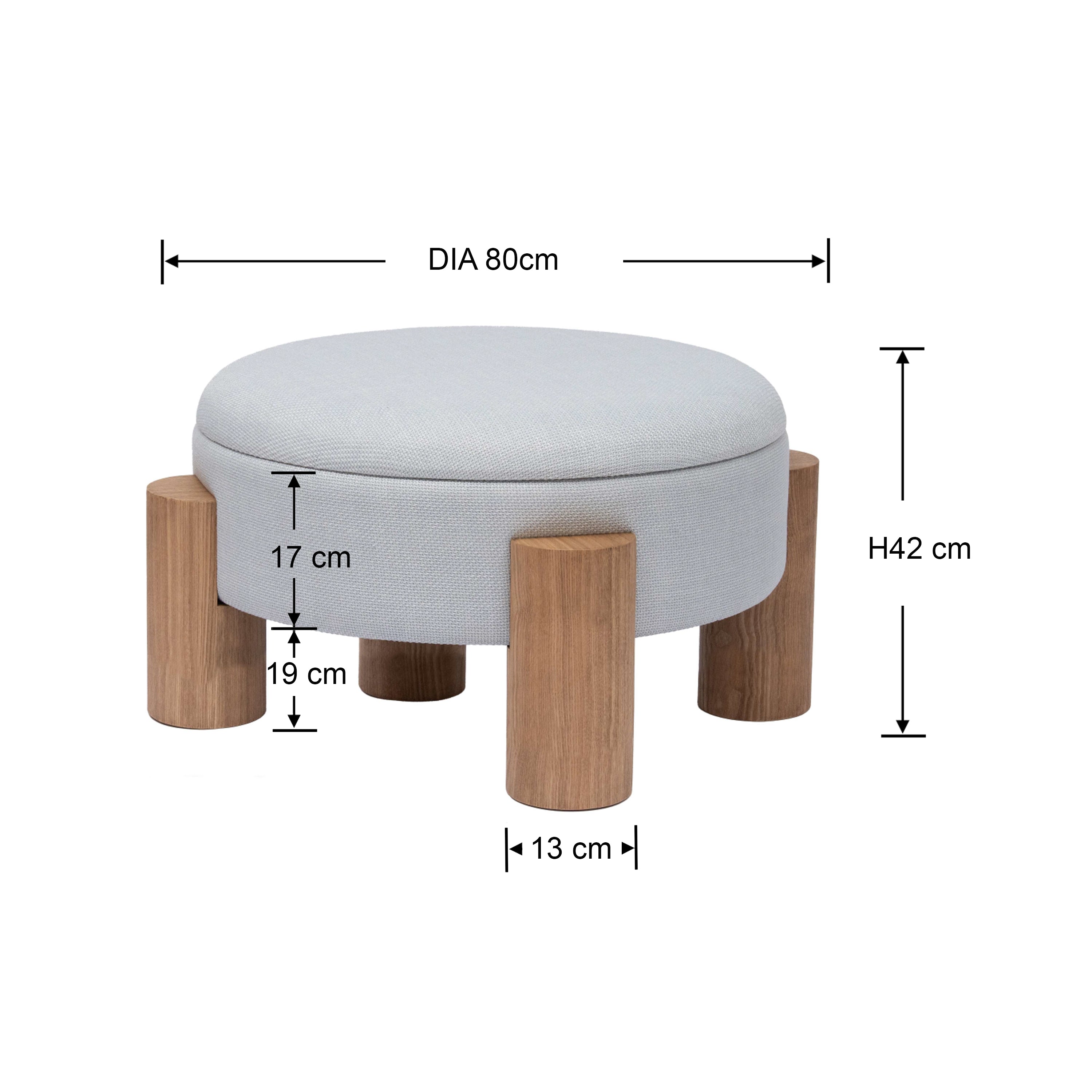 Emily Round Storage Ottoman