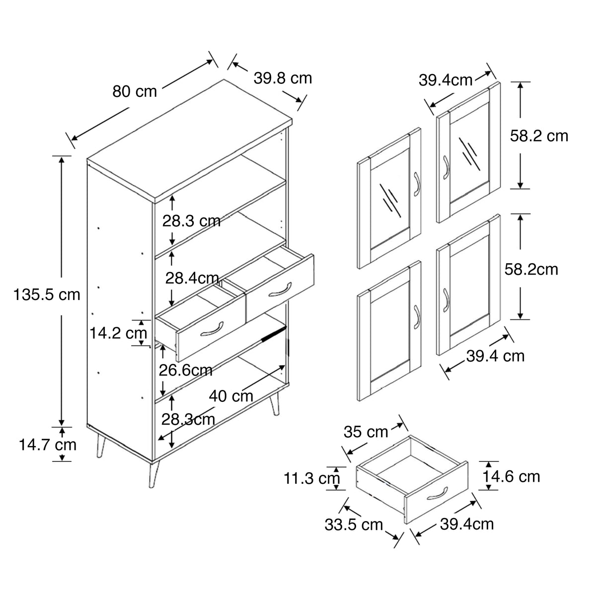 Stelle Display Cabinet