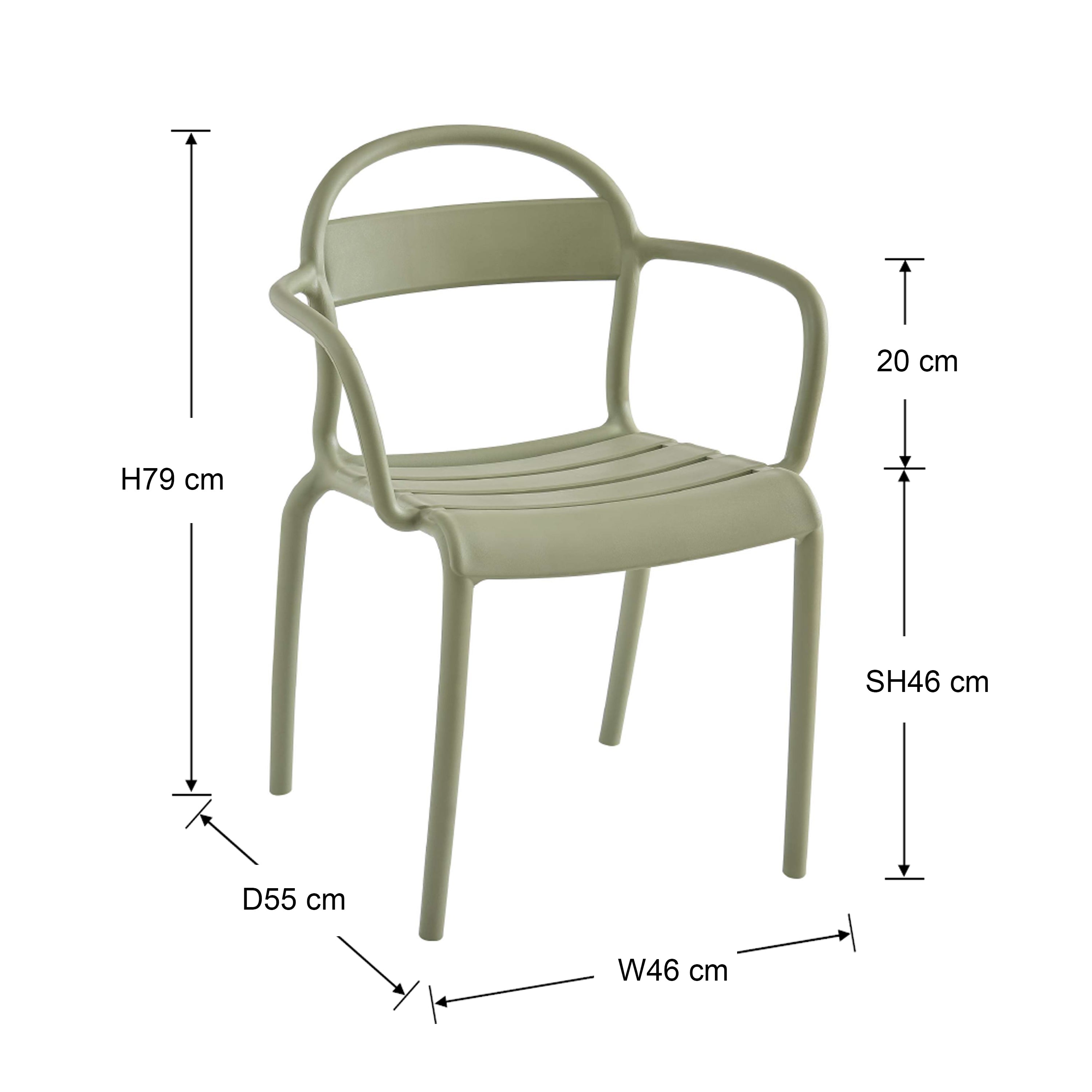 Kai Plastic Arm Chair