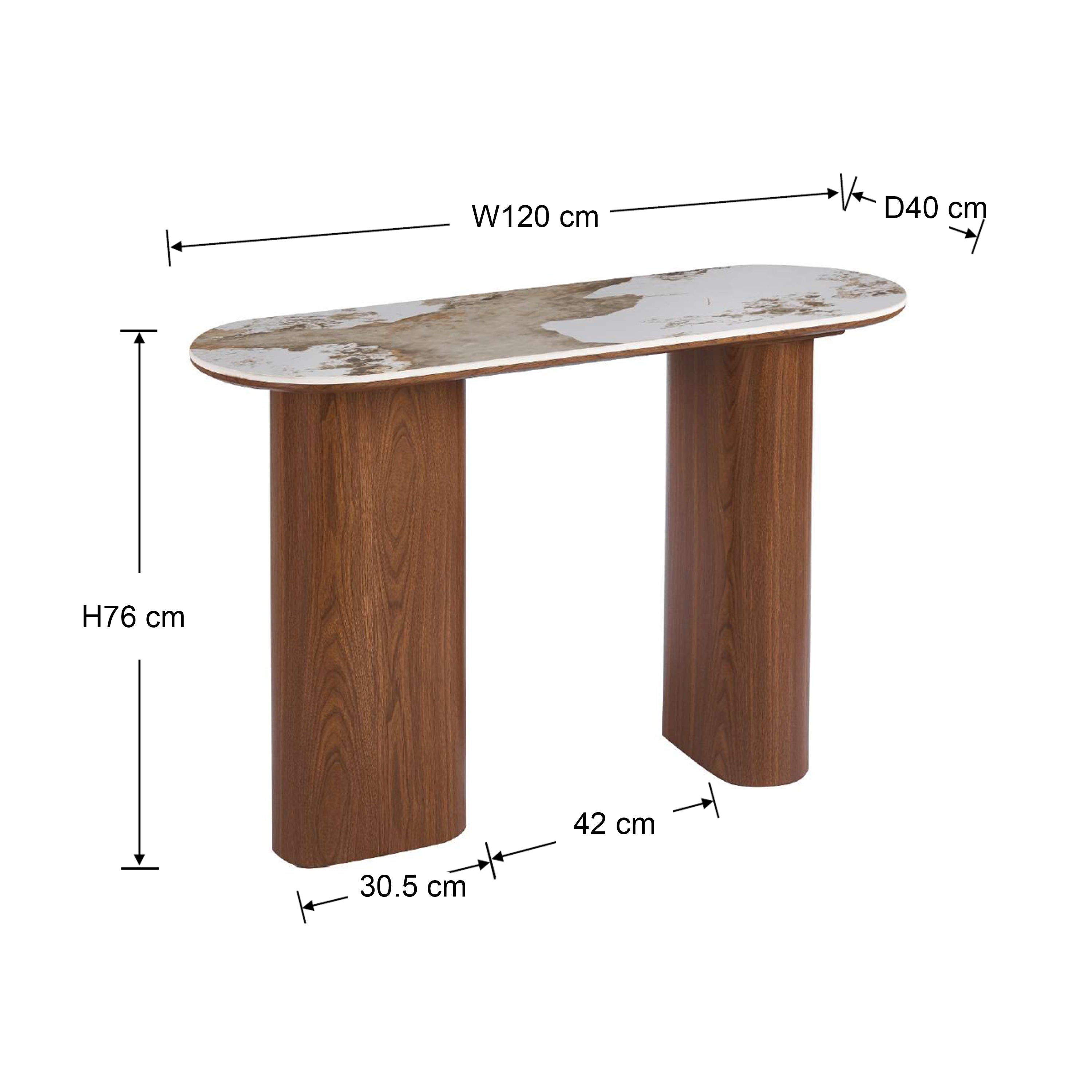 Amira Oval Console Table
