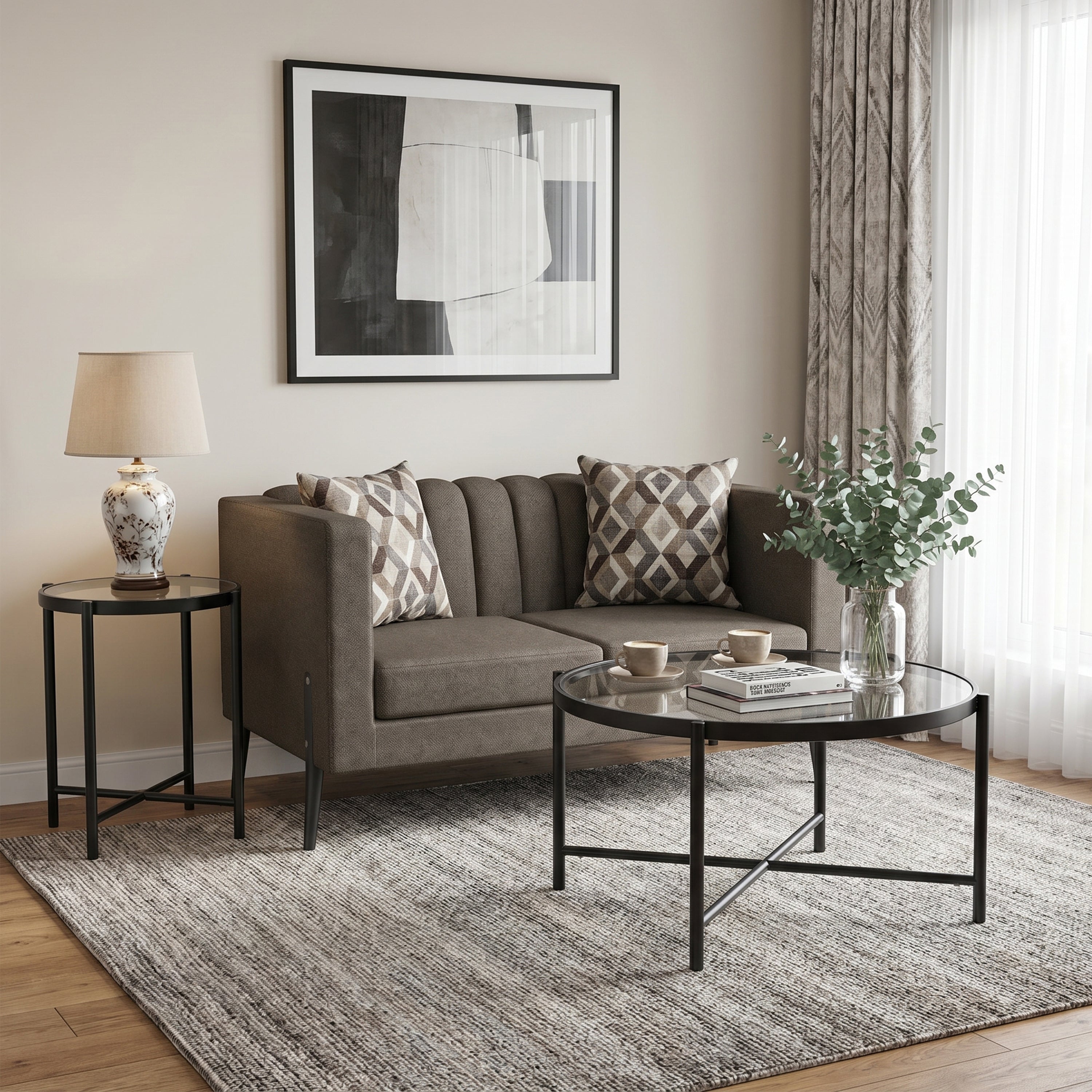 Livia Glass Side Table