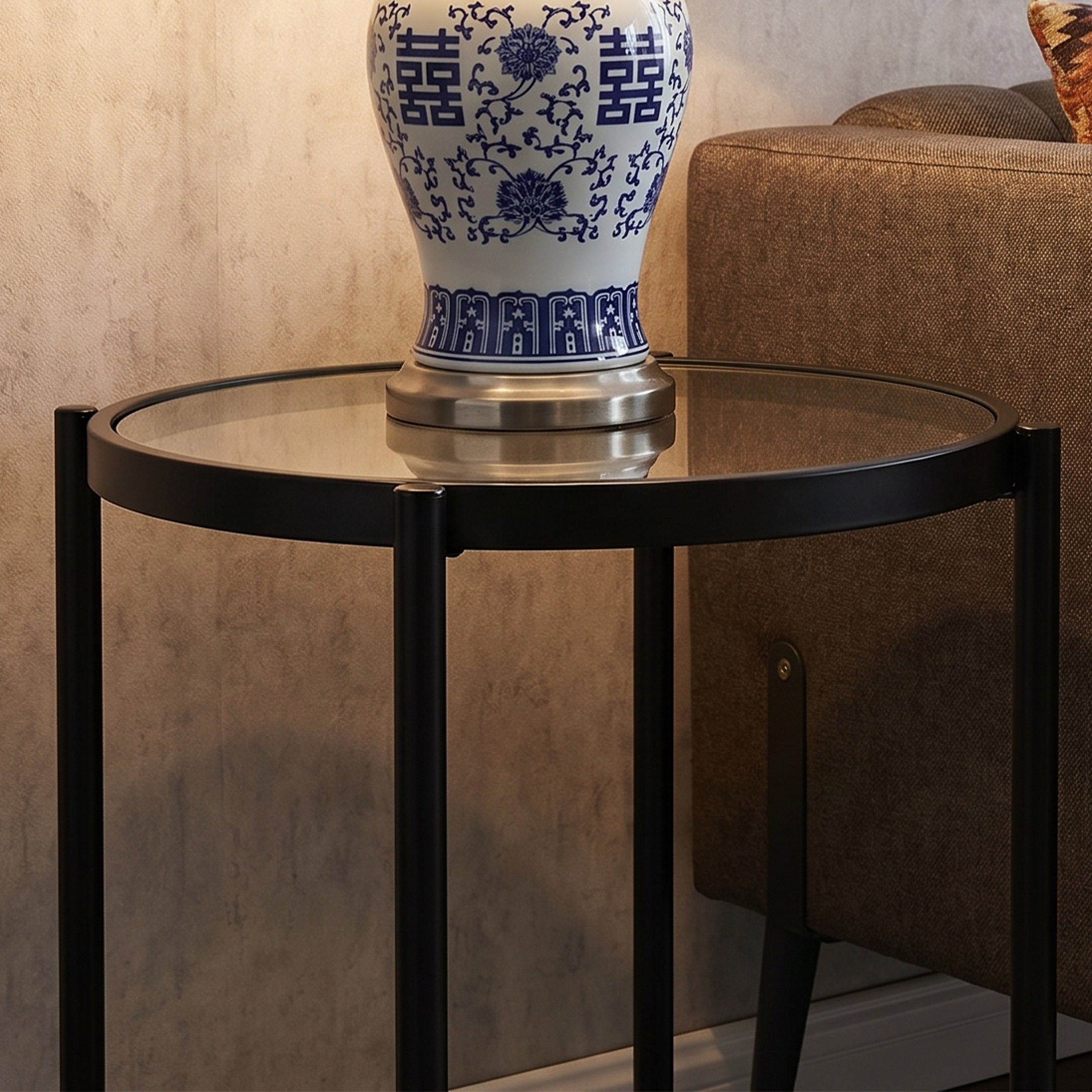 Livia Glass Side Table