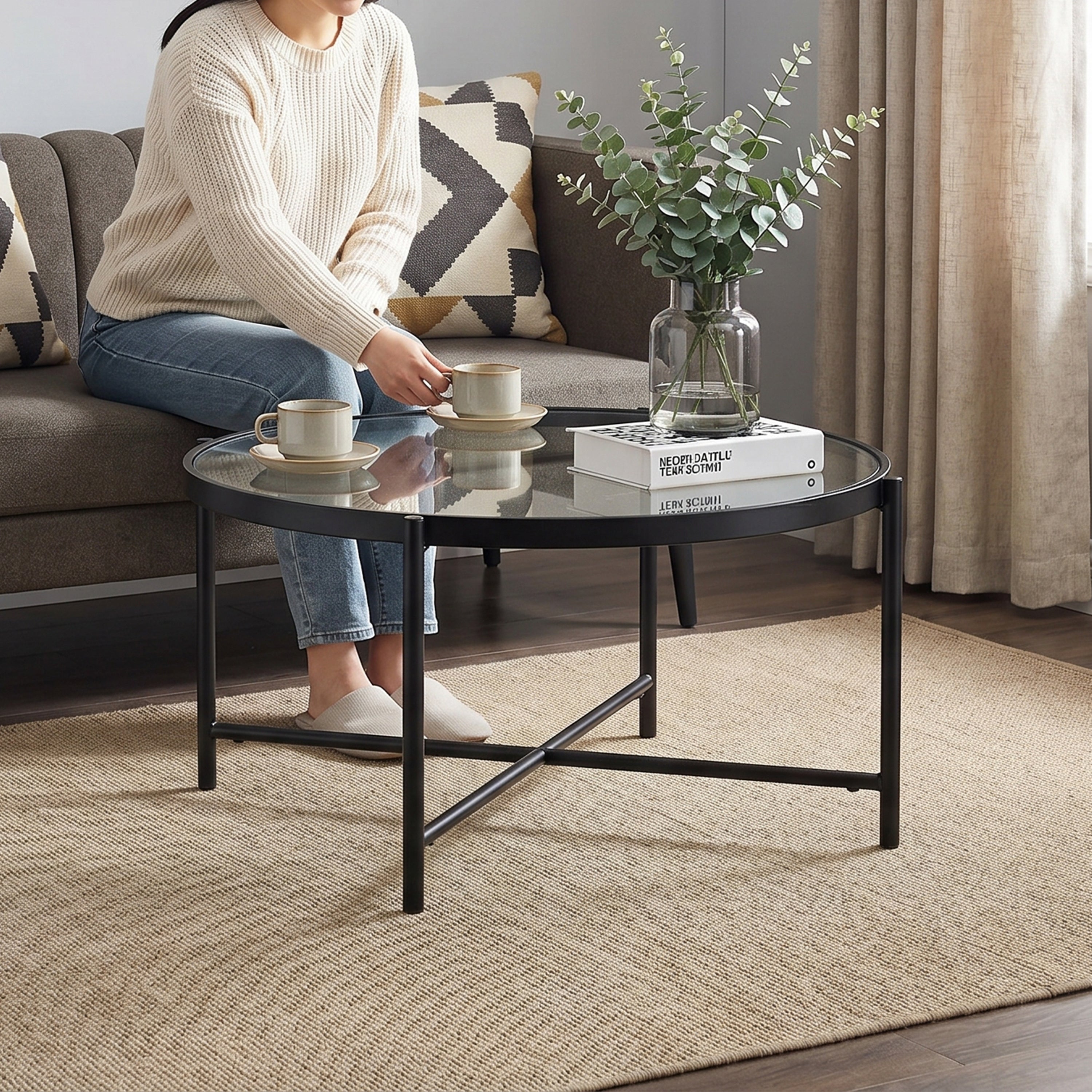 Livia Glass Coffee Table