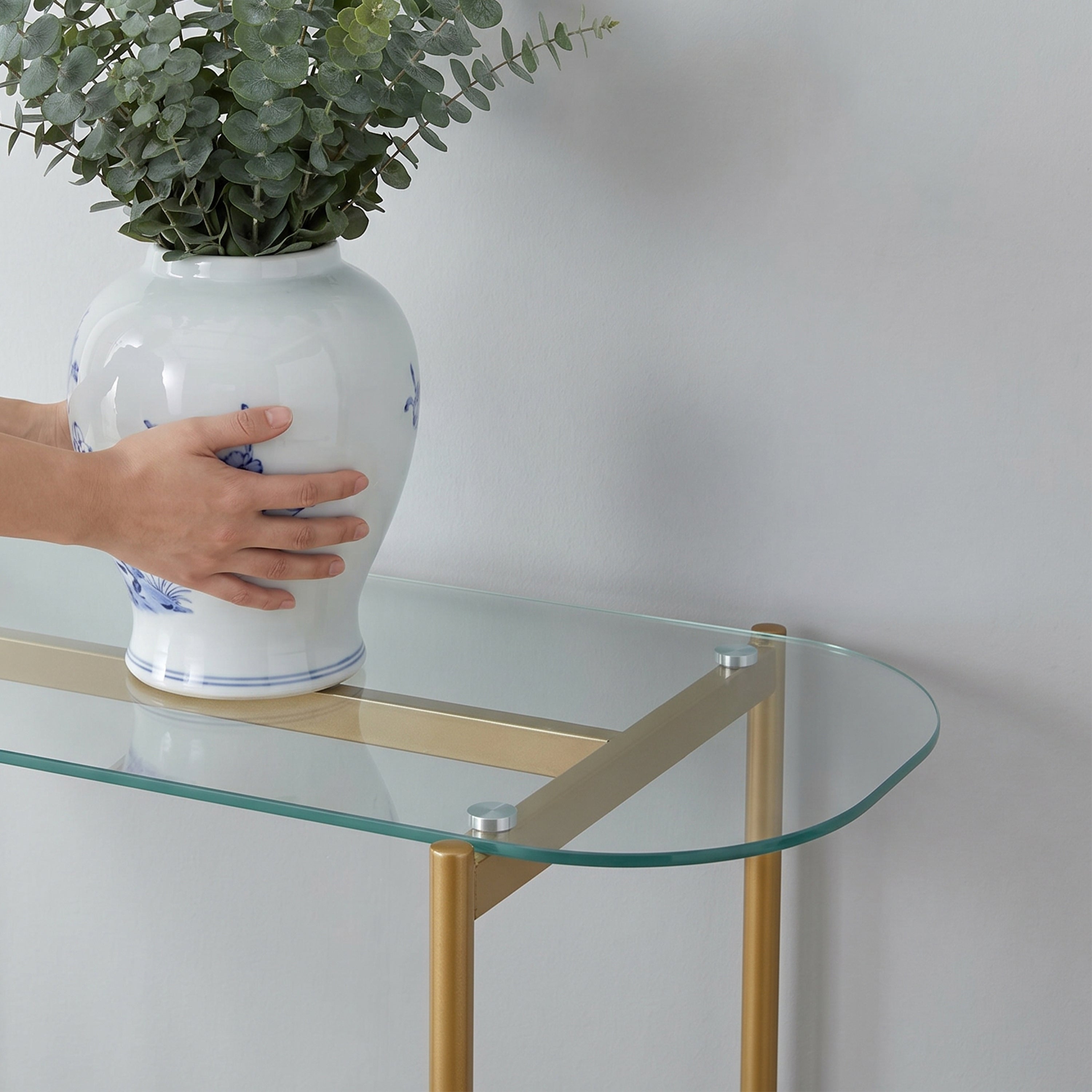 Bexley Glass Top Console Table