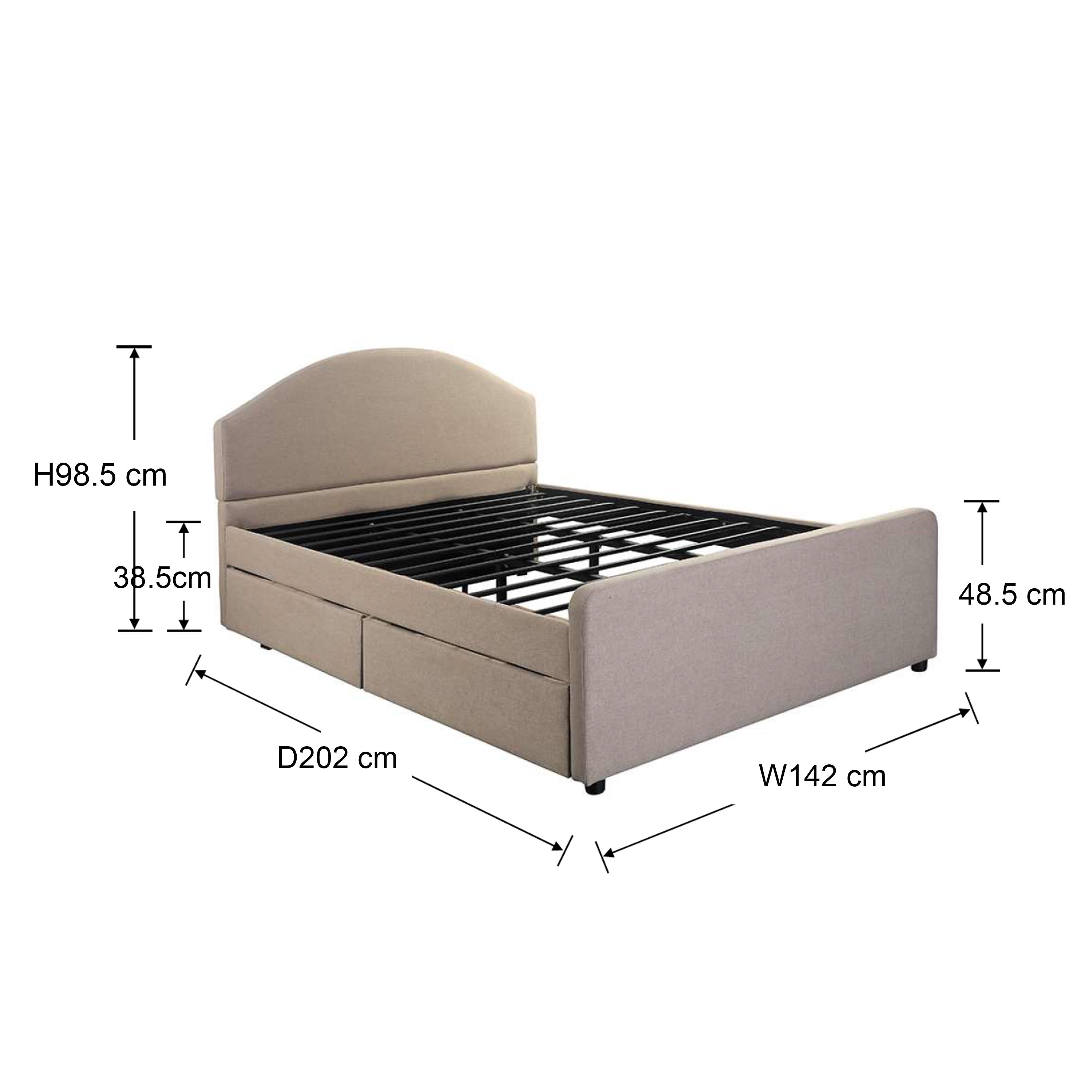#size_Double Bed 54x75