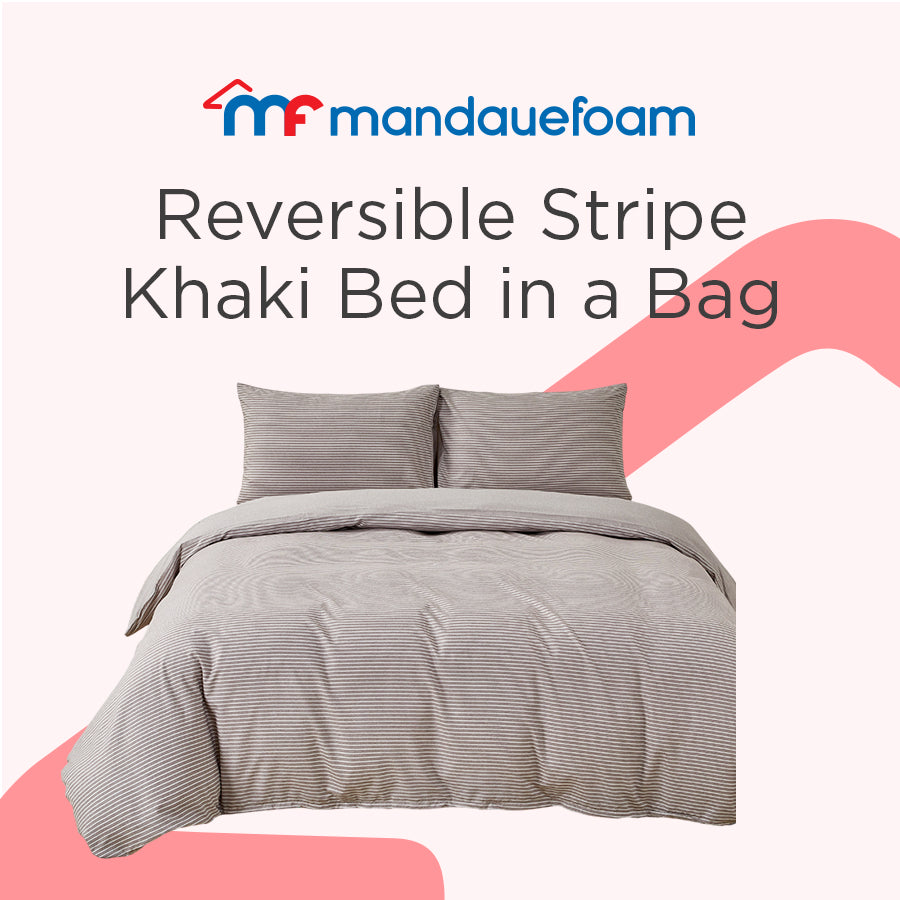 Reversible Stripe Khaki Bed In A Bag