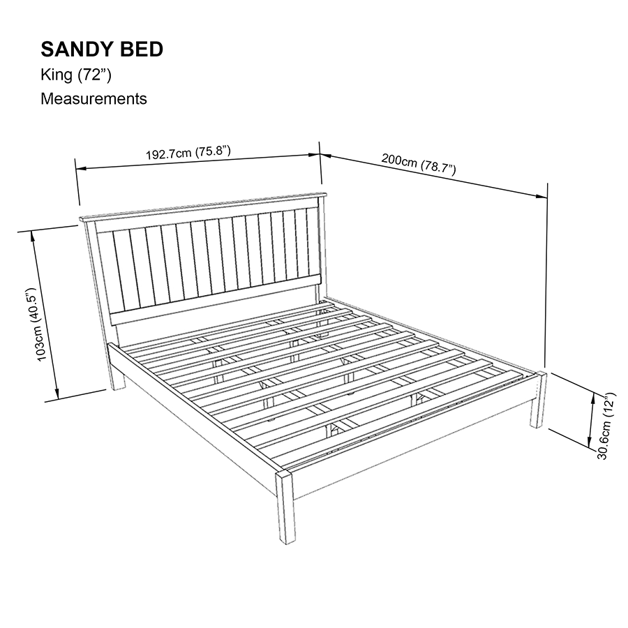 Sandy 72x75" Bed