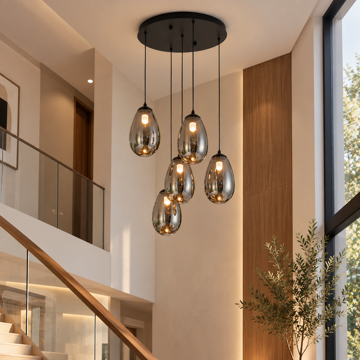 Heide Glass Modern Light Fixture