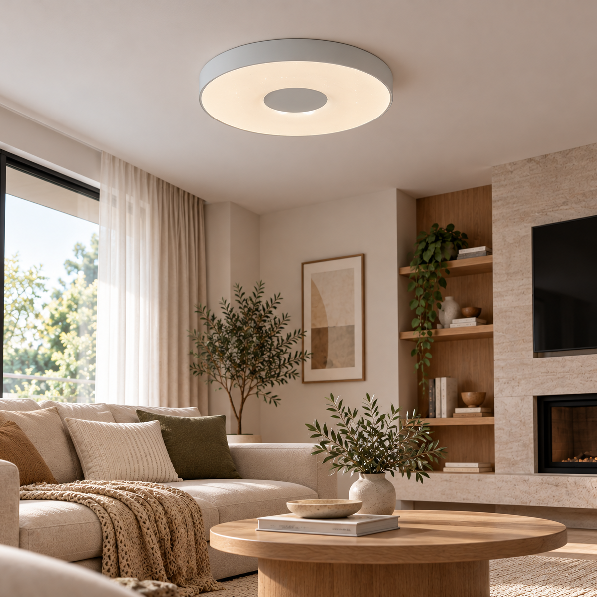 Gyvi Tri-Color Flushmount Light -39cm