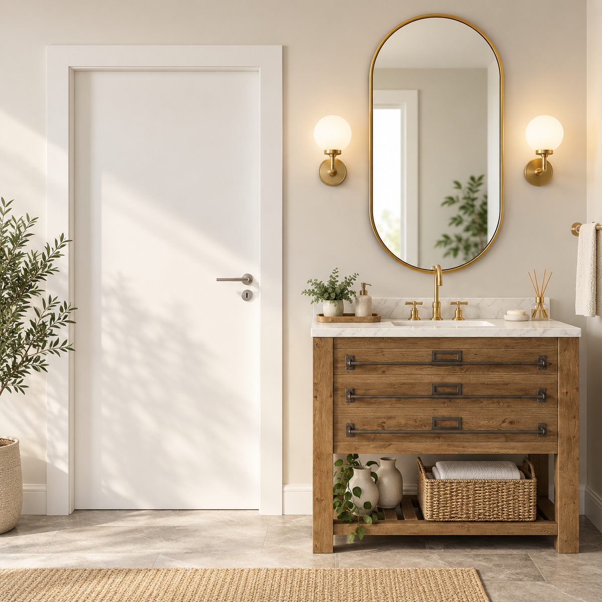 Janke Gold Pill Wall Mirror