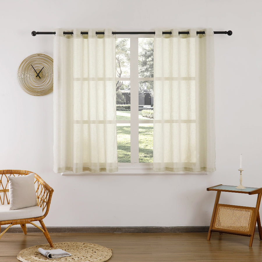 Beathe Plain & Printed Set of 4 Curtains