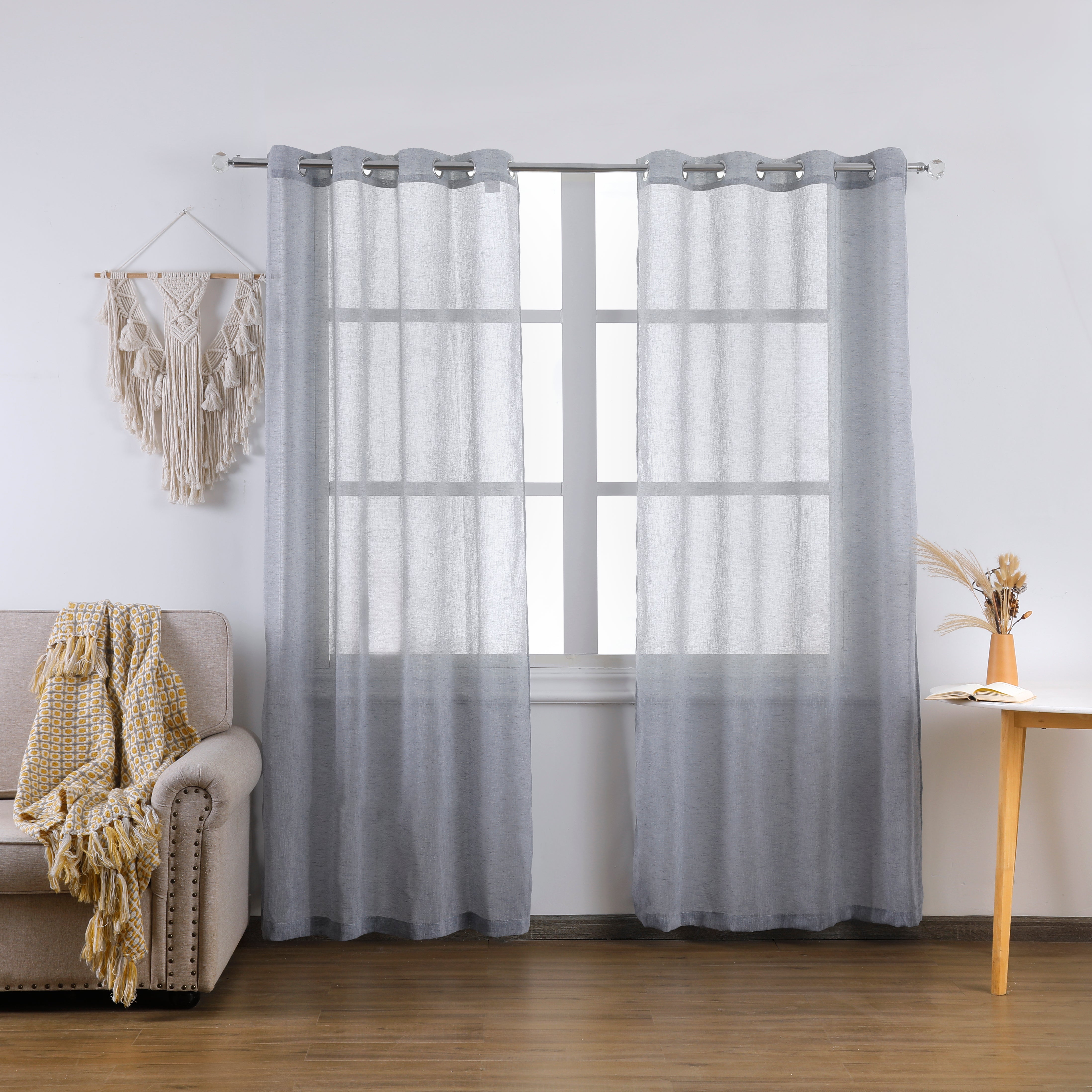 Bodil Plain & Print Set Of 3 Curtains