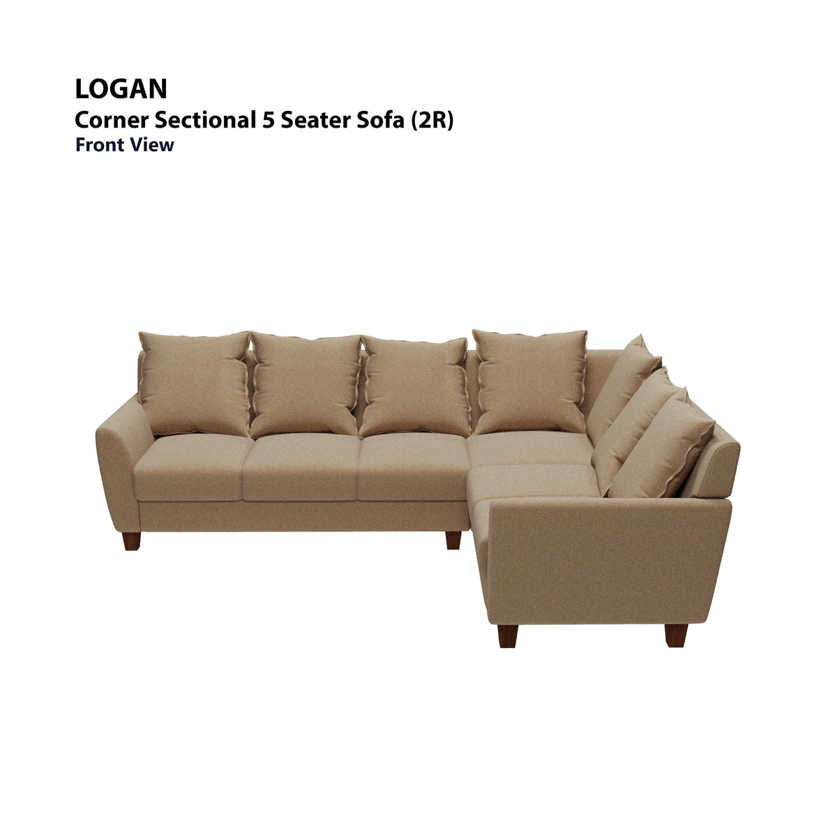 Logan Corner Section 5 Seater (Right) Sofa