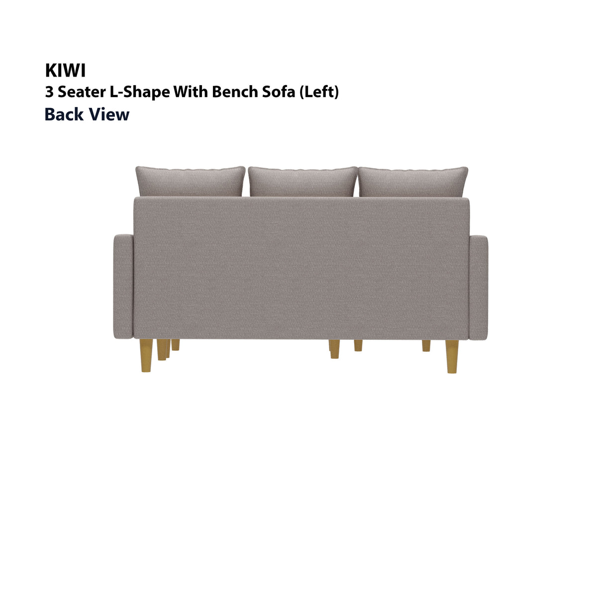 Kiwi 3 Seater L-Shape (Left Facing) with Bench