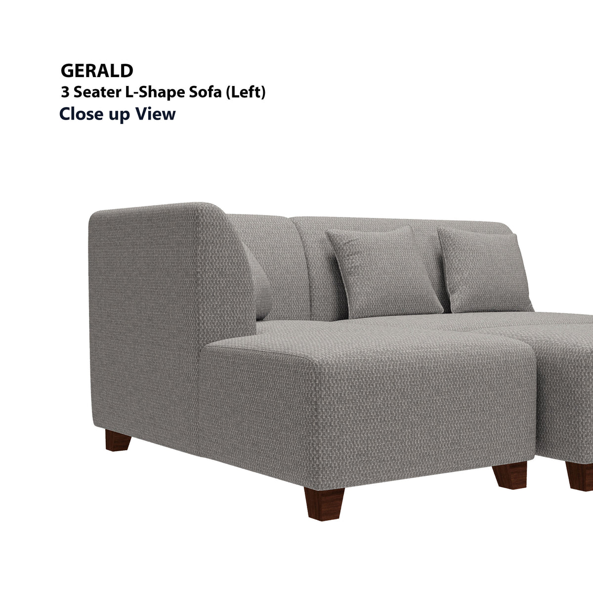 Gerald 3 Seater L-Shape with Ottoman (Left) Sofa